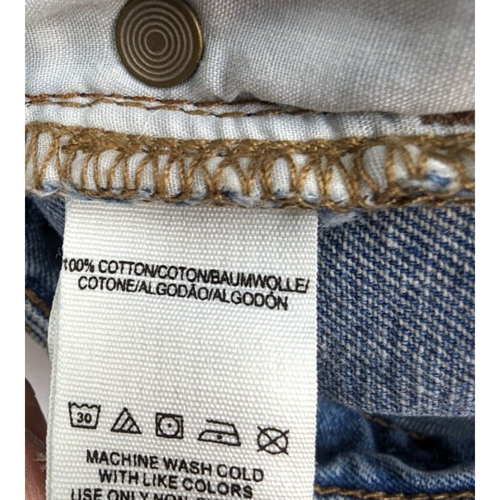 Free People FREE PEOPLE Women's Denim Cut Off Jean Shorts Slim Distressed 30 in Waist 25 Size Blue Bohemian Festival Hot Pants Vintage No Size 30" / US 8 / IT 44 - 5 Thumbnail