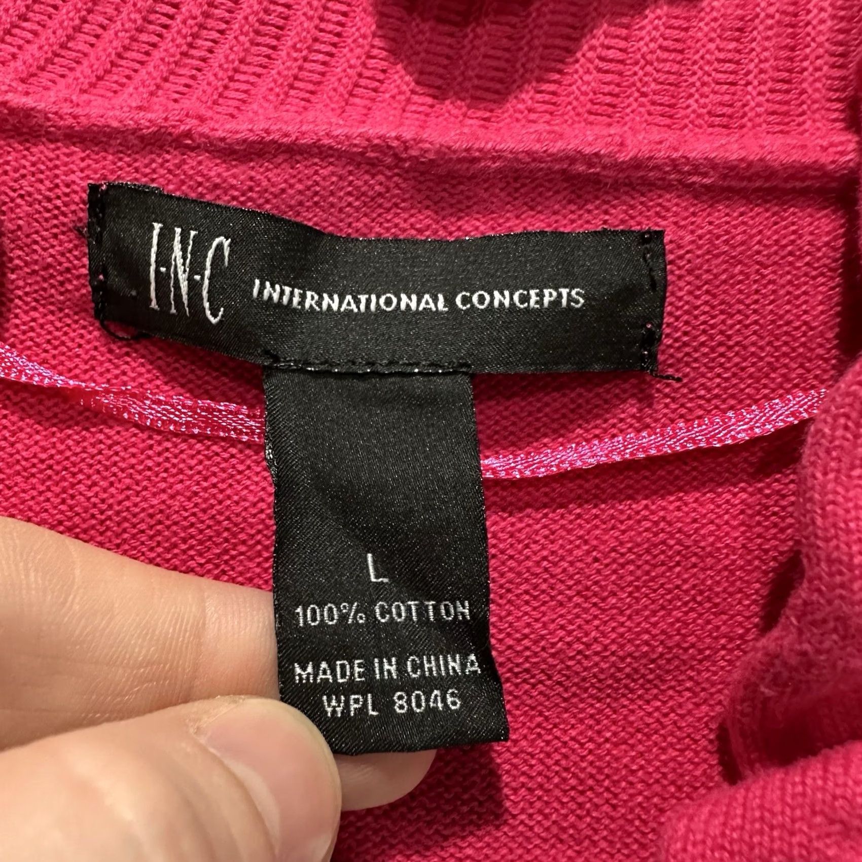 Vintage INC International Concepts Cardigan Sweater Womens L Pink Open Front Ruffle Size L / US 10 / IT 46 - 3 Thumbnail