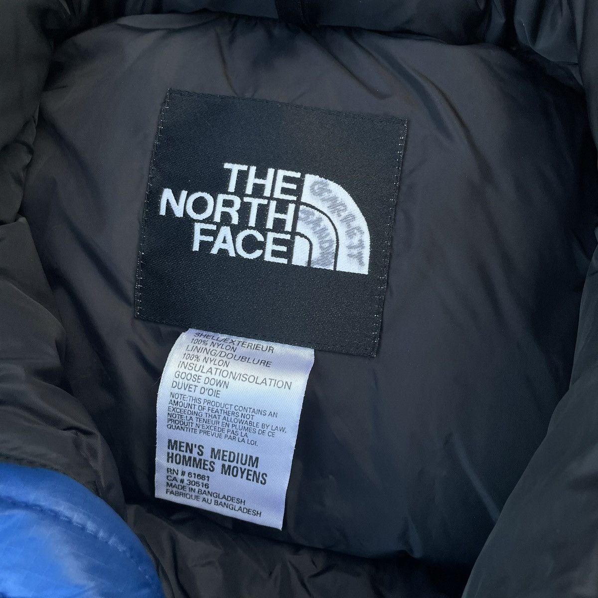 Vintage The North Face Nuptse 700 Puffer Jacket Blue Mens M