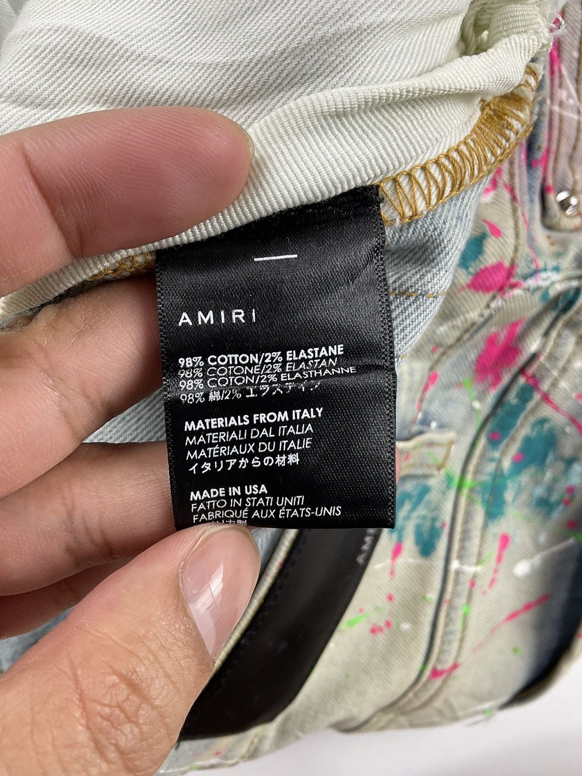 Amiri Amiri S/S'19 Distressed Paint Splatter Denim Pants Size US 28 / EU 44 - 15 Thumbnail