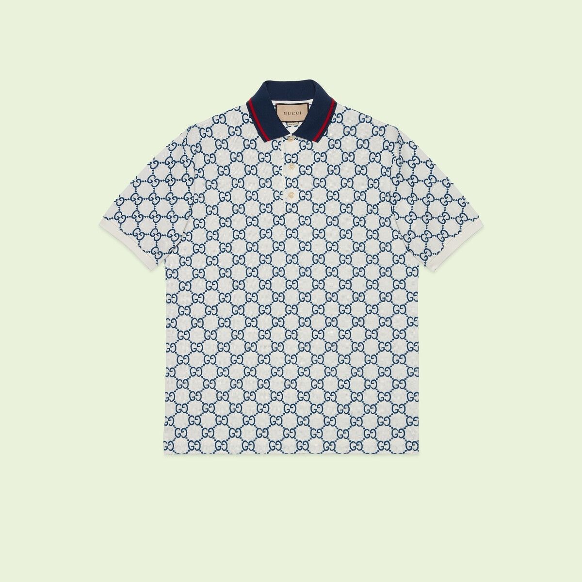 Gucci o1s1wg111025 GG Stretch Cotton Polo Shirt in Multicolor Size US XXL / EU 58 / 5 - 1 Thumbnail