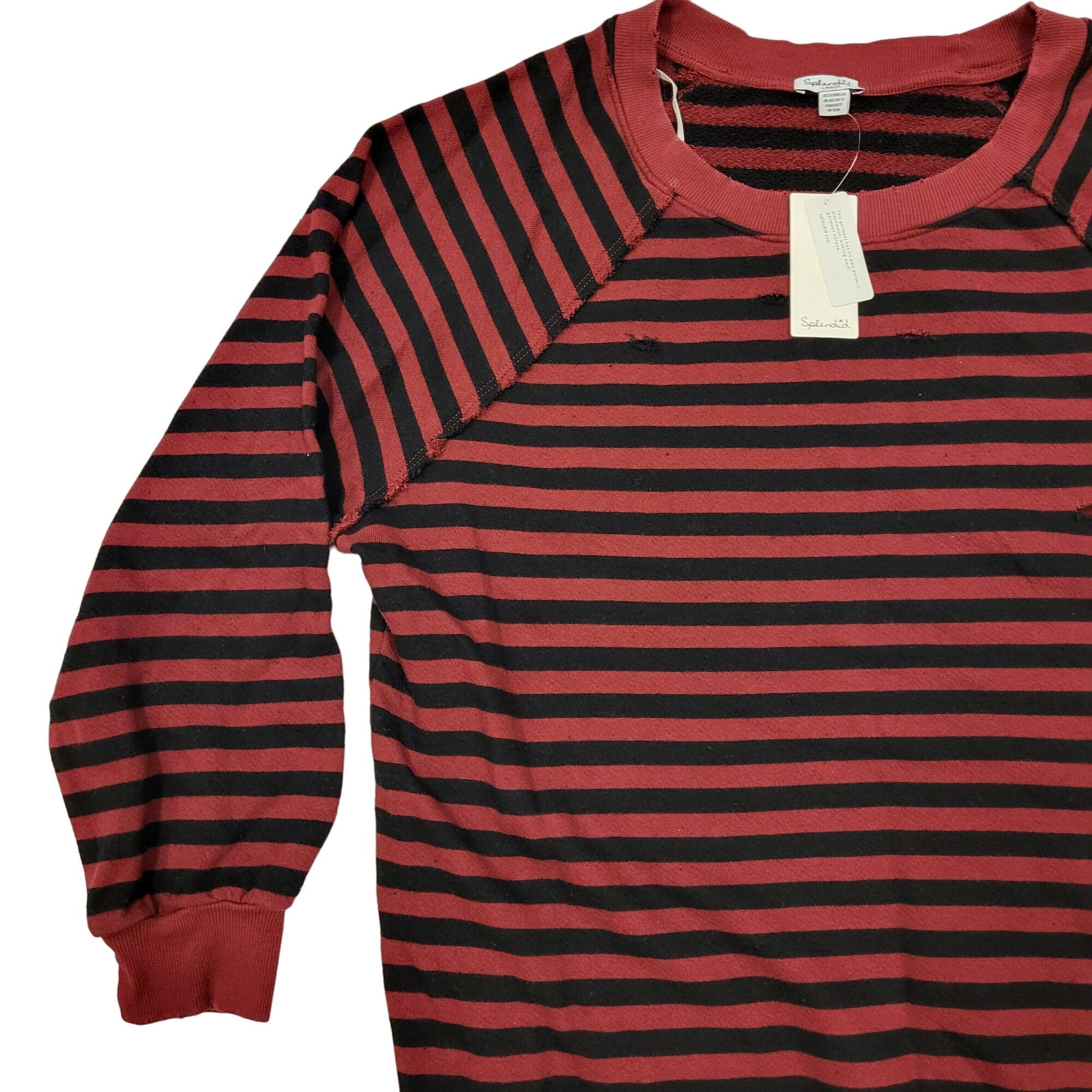 Splendid Splendid Women's West Village Stripe Terry Dress Ruby Women' Size L / US 10 / IT 46 - 6 Thumbnail