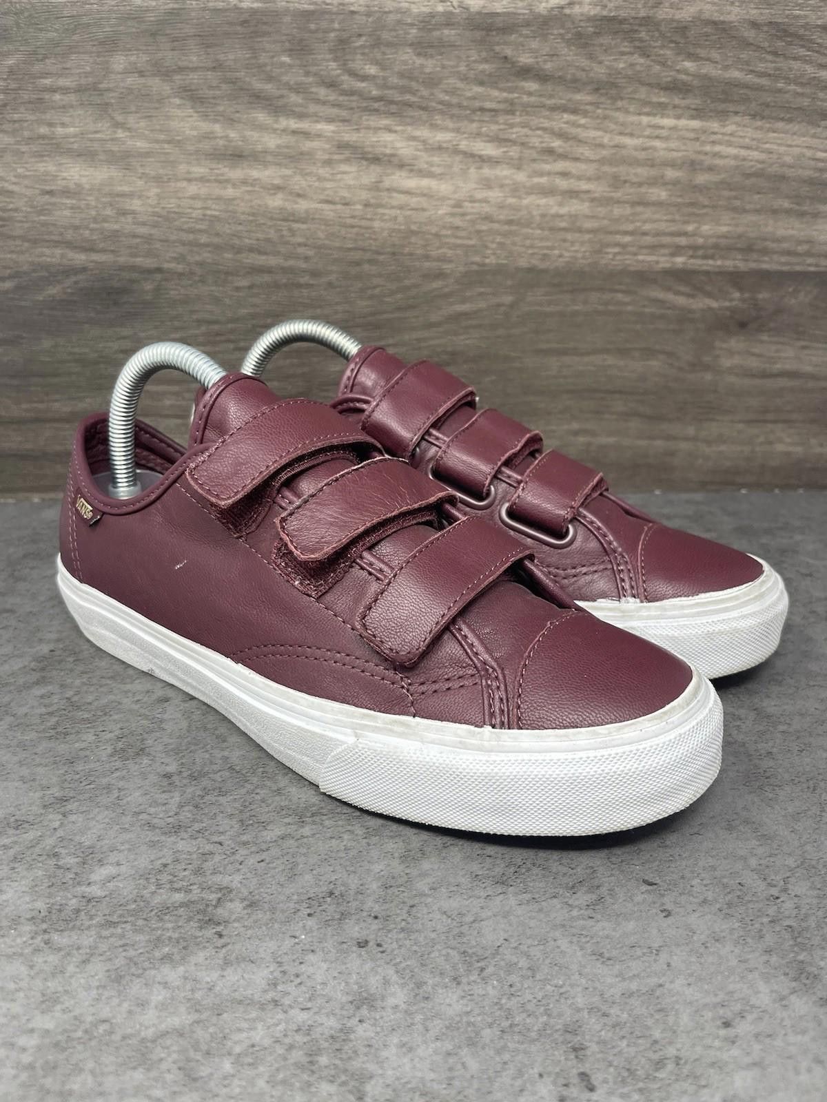 Vans Vans Shoes Womens Size 8 Red Straps V 23 Leather Sneakers Size US 8 / IT 38 - 4 Thumbnail
