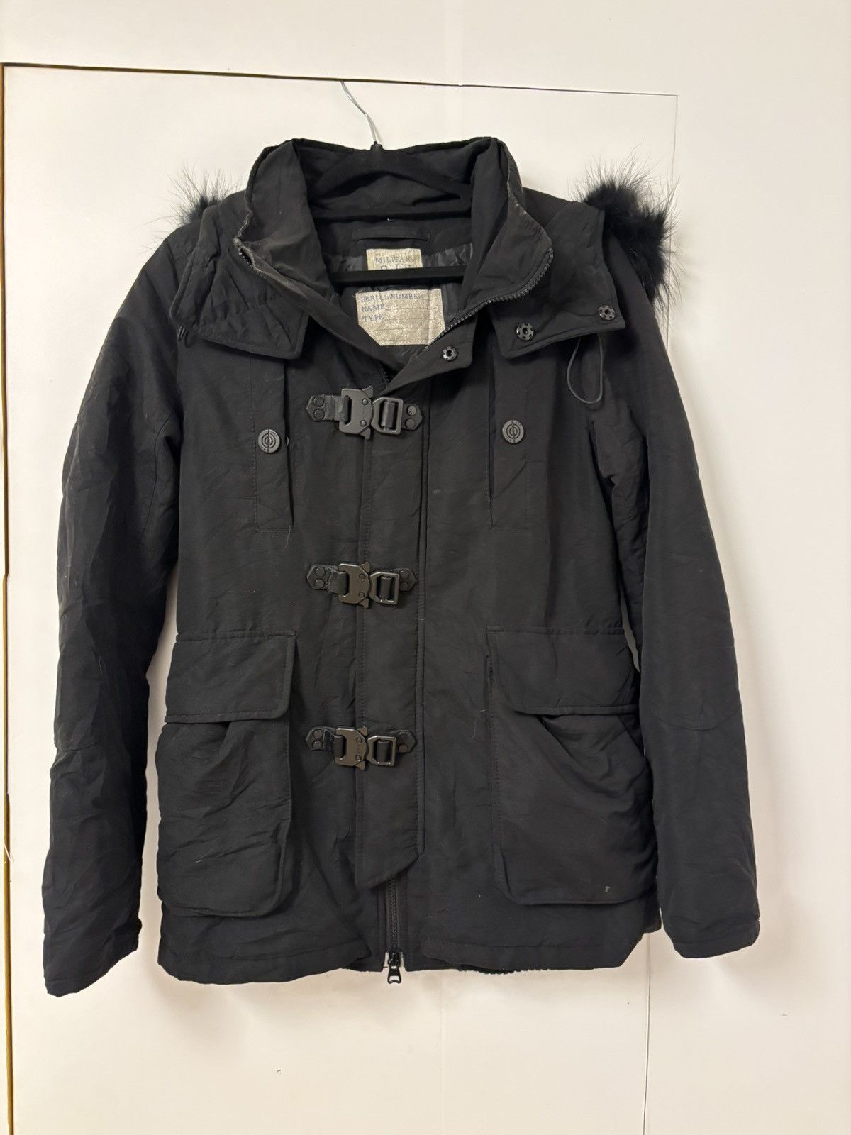SLY SLY Black Coat with Fur Hood (short) Size US S / EU 44-46 / 1 - 1 Thumbnail