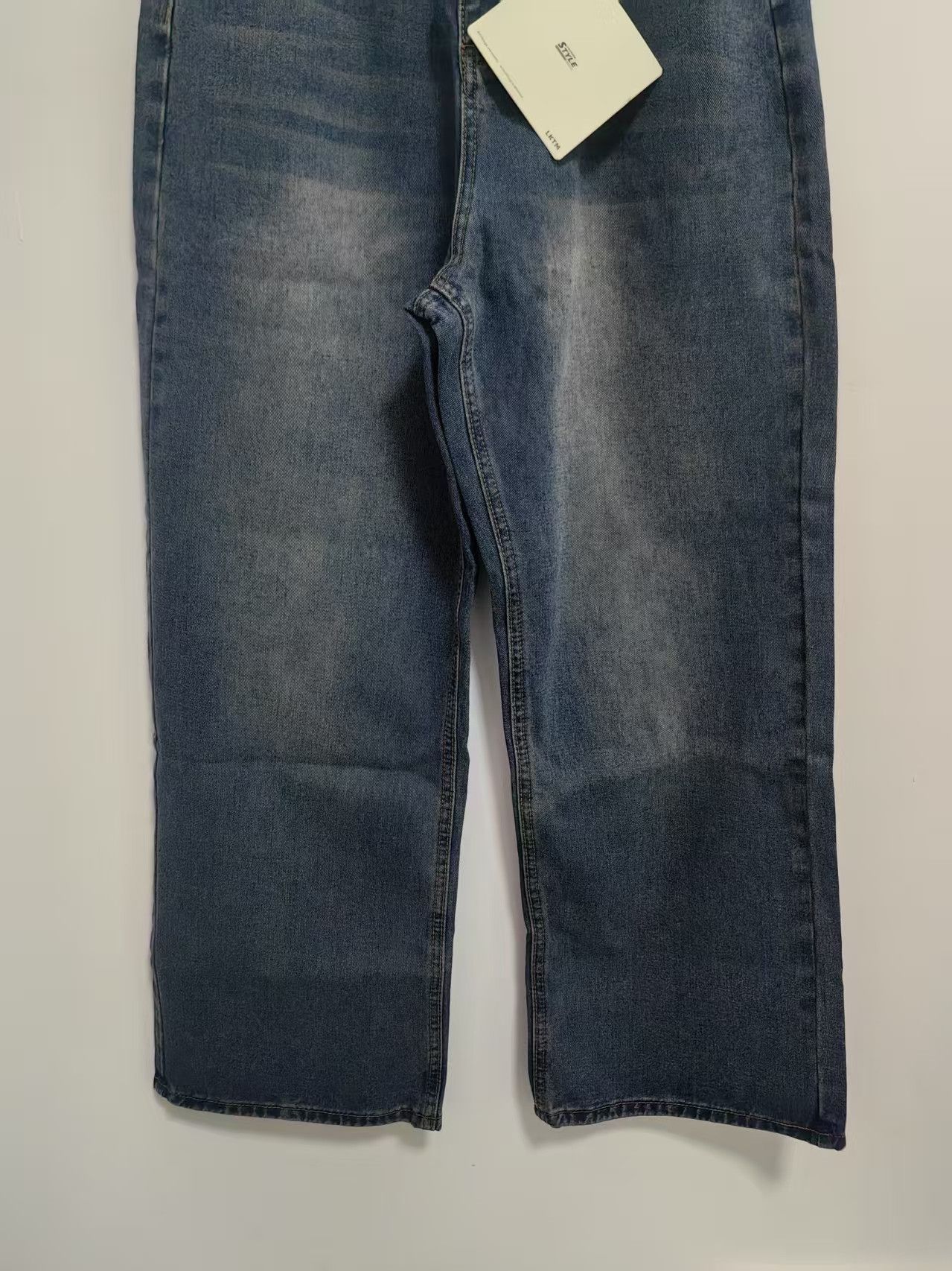 Jean Blue washed vintage straight loose jeans y2k Size US 32 / EU 48 - 4 Thumbnail