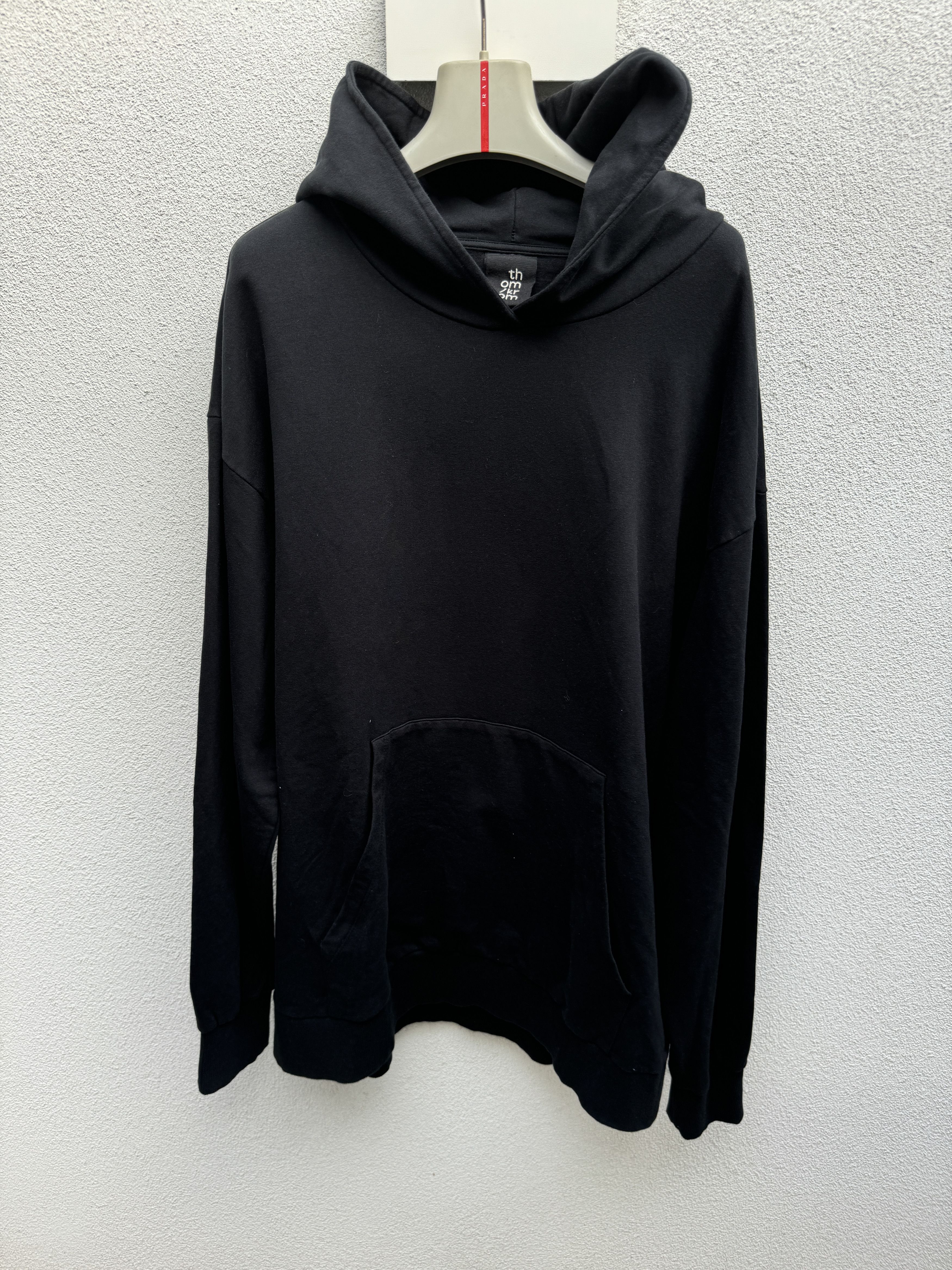 Thom Krom Thom Krom Black Cotton Bone Hoddie Sweater with Print Size US XL / EU 56 / 4 - 2 Thumbnail