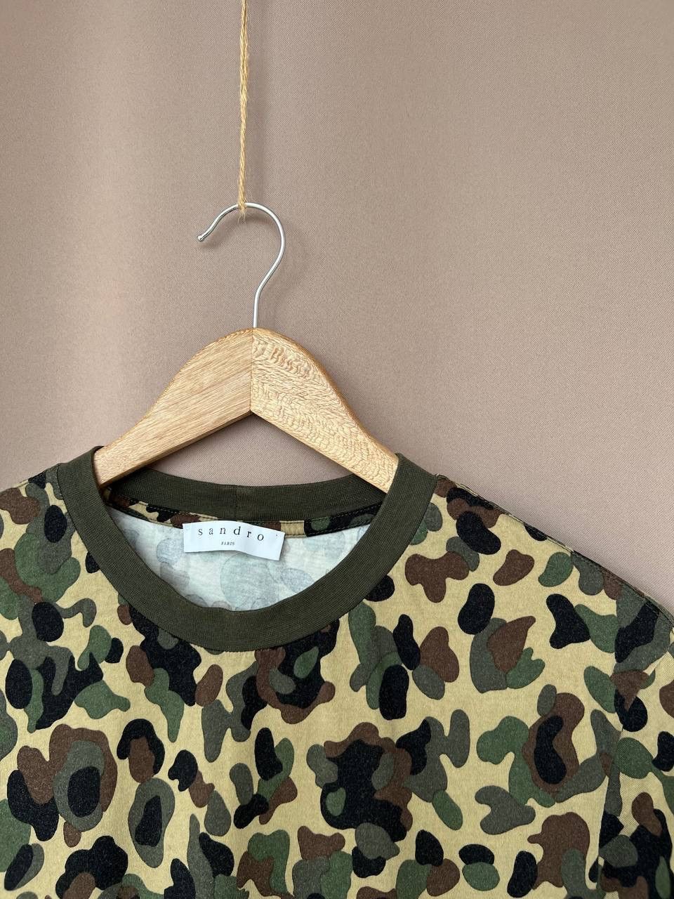 Sandro Sandro Paris Camo Crew Neck Short Sleeve T-Shirt Size M Size US M / EU 48-50 / 2 - 6 Thumbnail