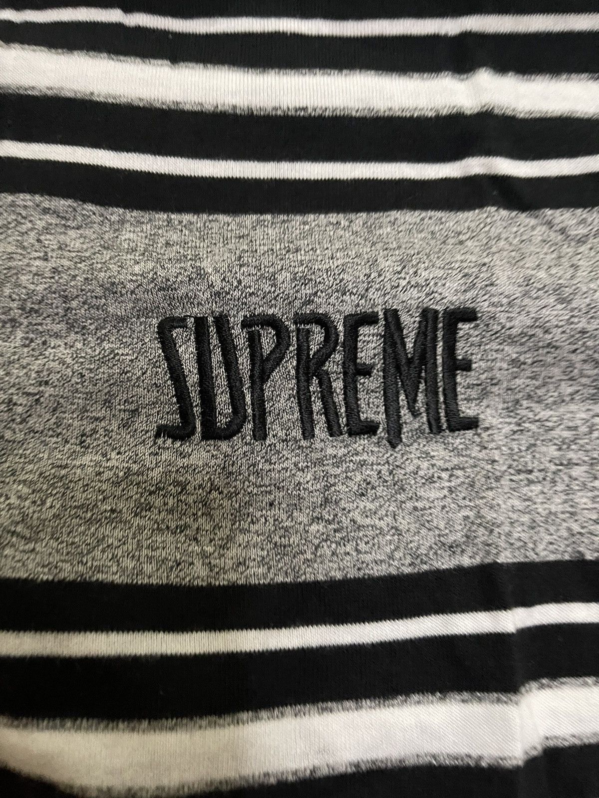 Supreme Supreme black grey stripe polo T-shirt Size US S / EU 44-46 / 1 - 4 Thumbnail