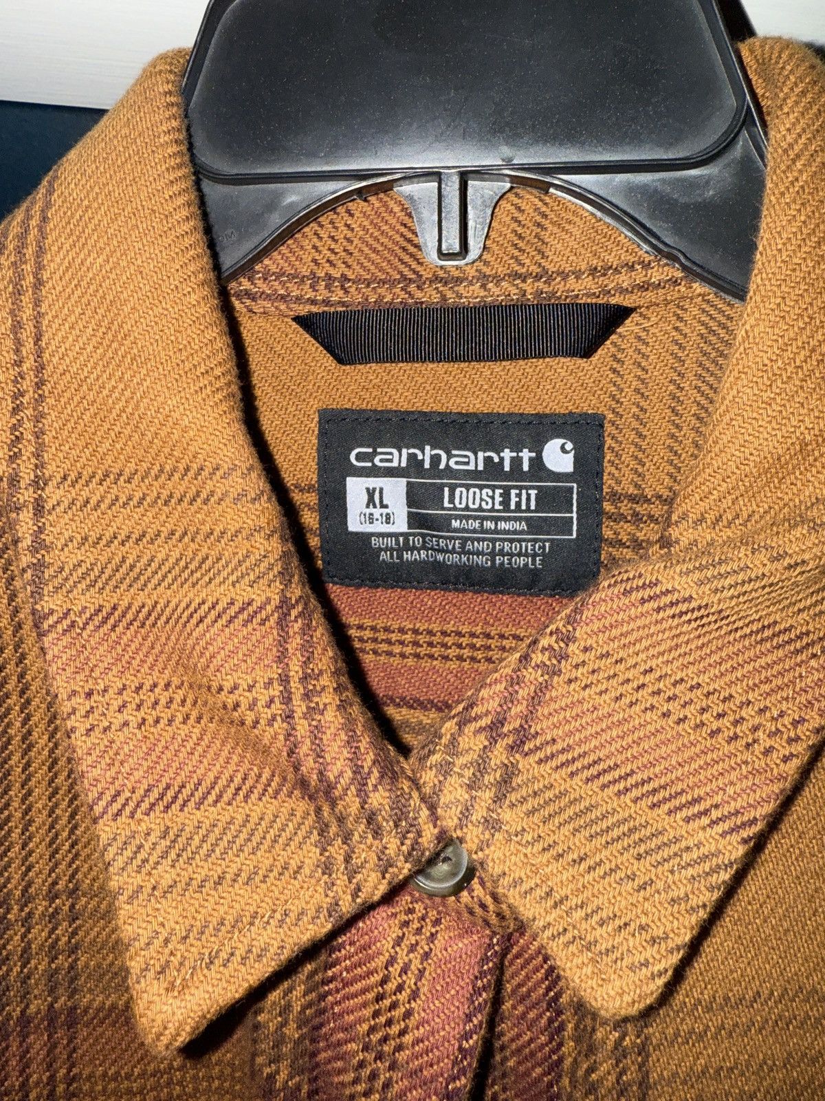 Carhartt Brown and Red Carhartt Shacket Size US L / EU 52-54 / 3 - 5 Thumbnail