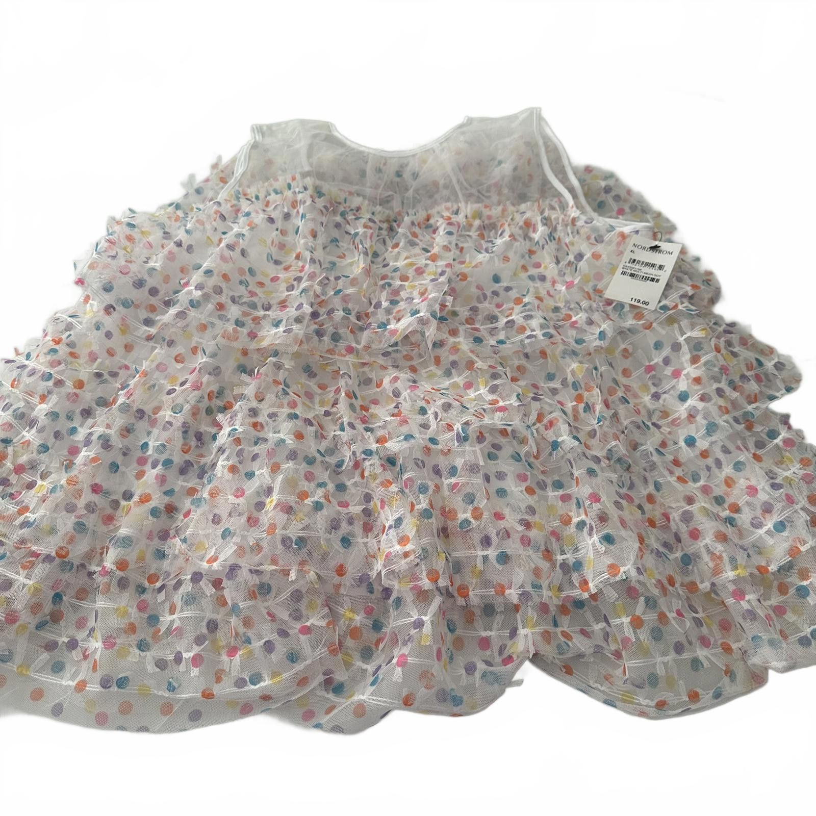 Nordstrom Nordstrom White Multi Dot Mesh Tank Top - XL Size XL / US 12-14 / IT 48-50 - 1 Thumbnail