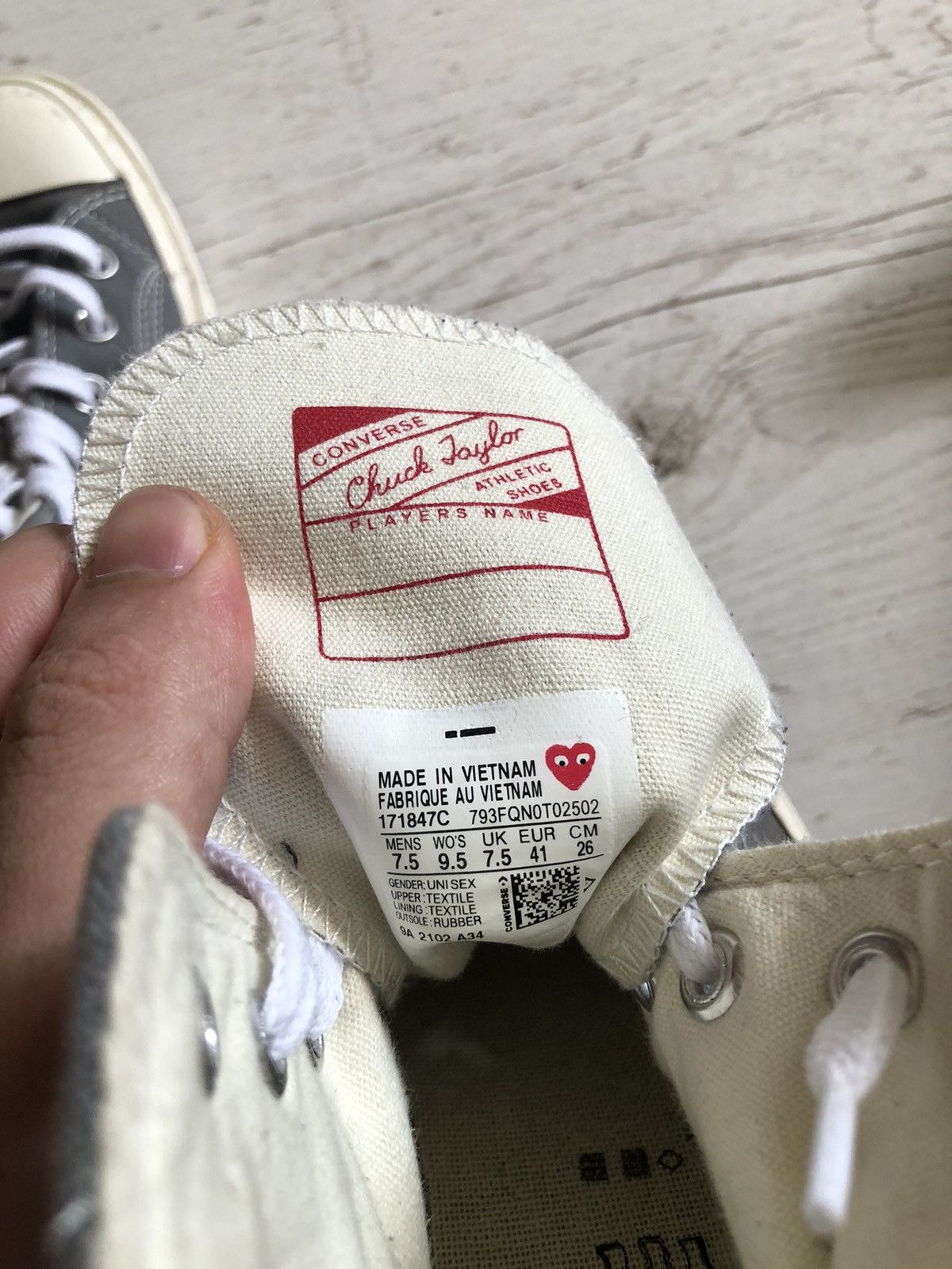 Comme des Garcons PLAY × Converse Converse COMME DES GARCONS CHUCK play Size US 7.5 / EU 40-41 - 8 Thumbnail