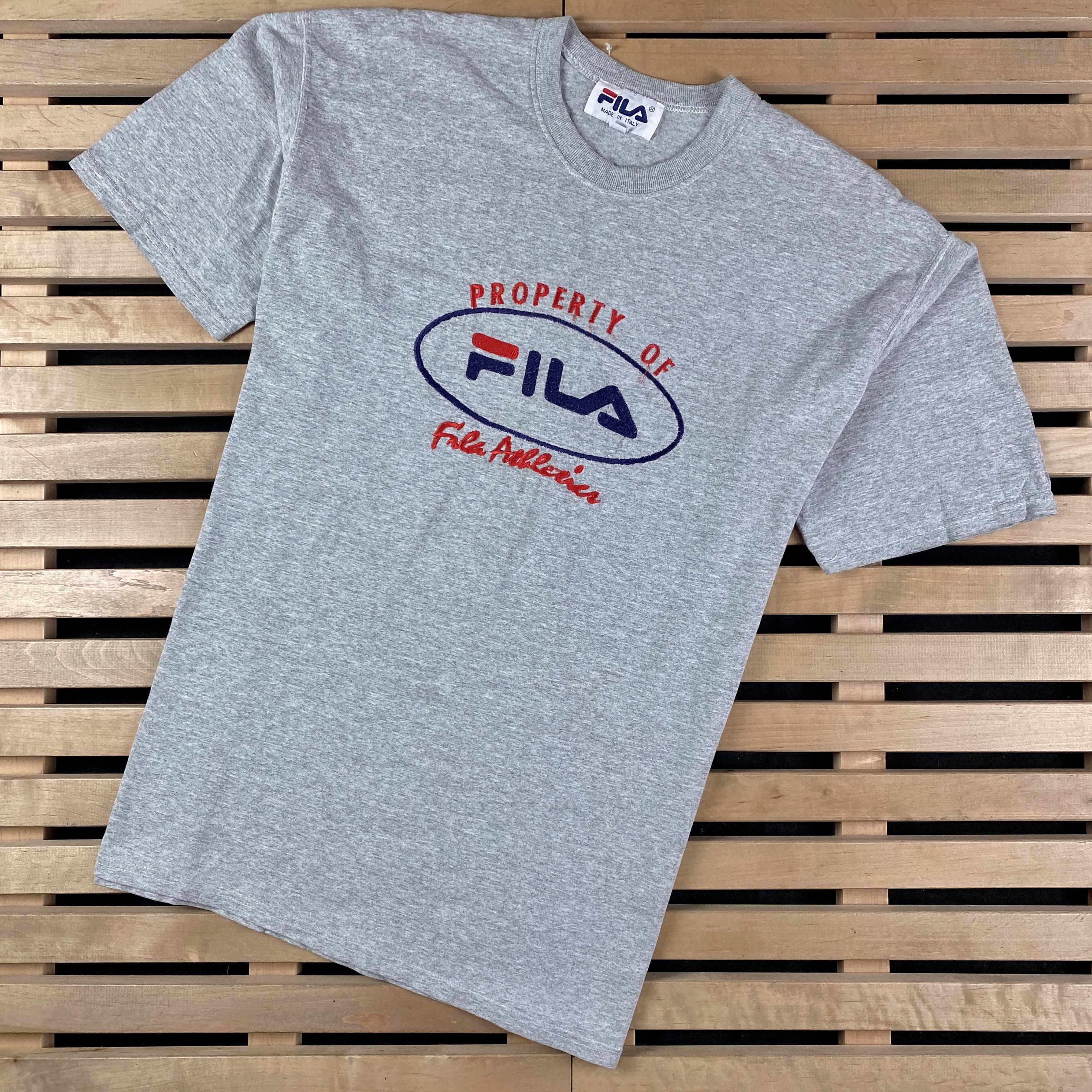 Fila × Vintage Mens T-Shirt Short Sleeve Fila Vintage Big Logo Size XL Size US XL / EU 56 / 4 - 1 Thumbnail
