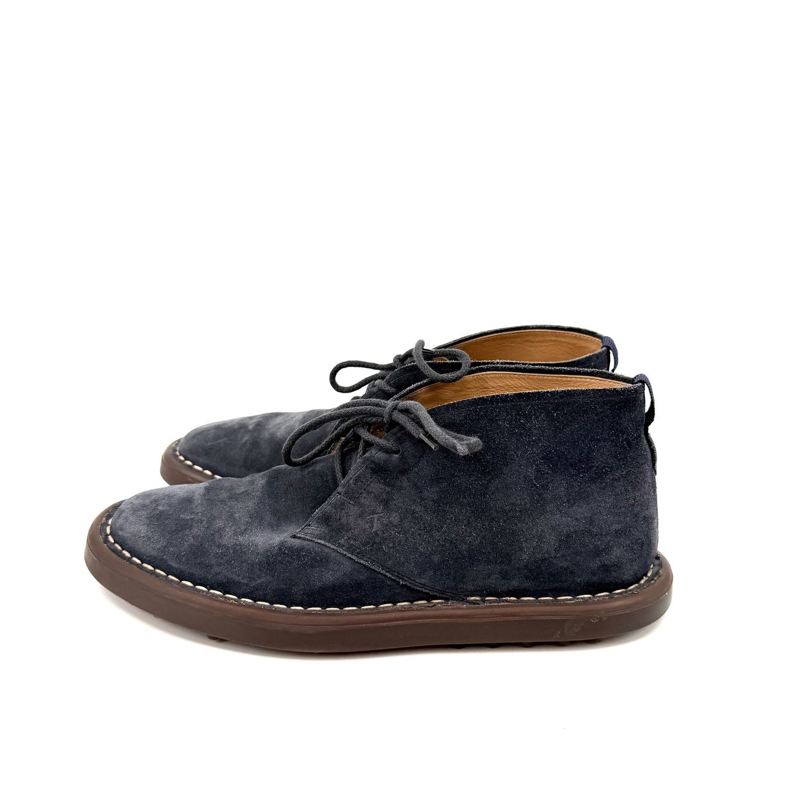 Tod's Tod's Italy Navy Blue Suede Chukka Desert Boots Size US 7 / EU 40 - 3 Thumbnail