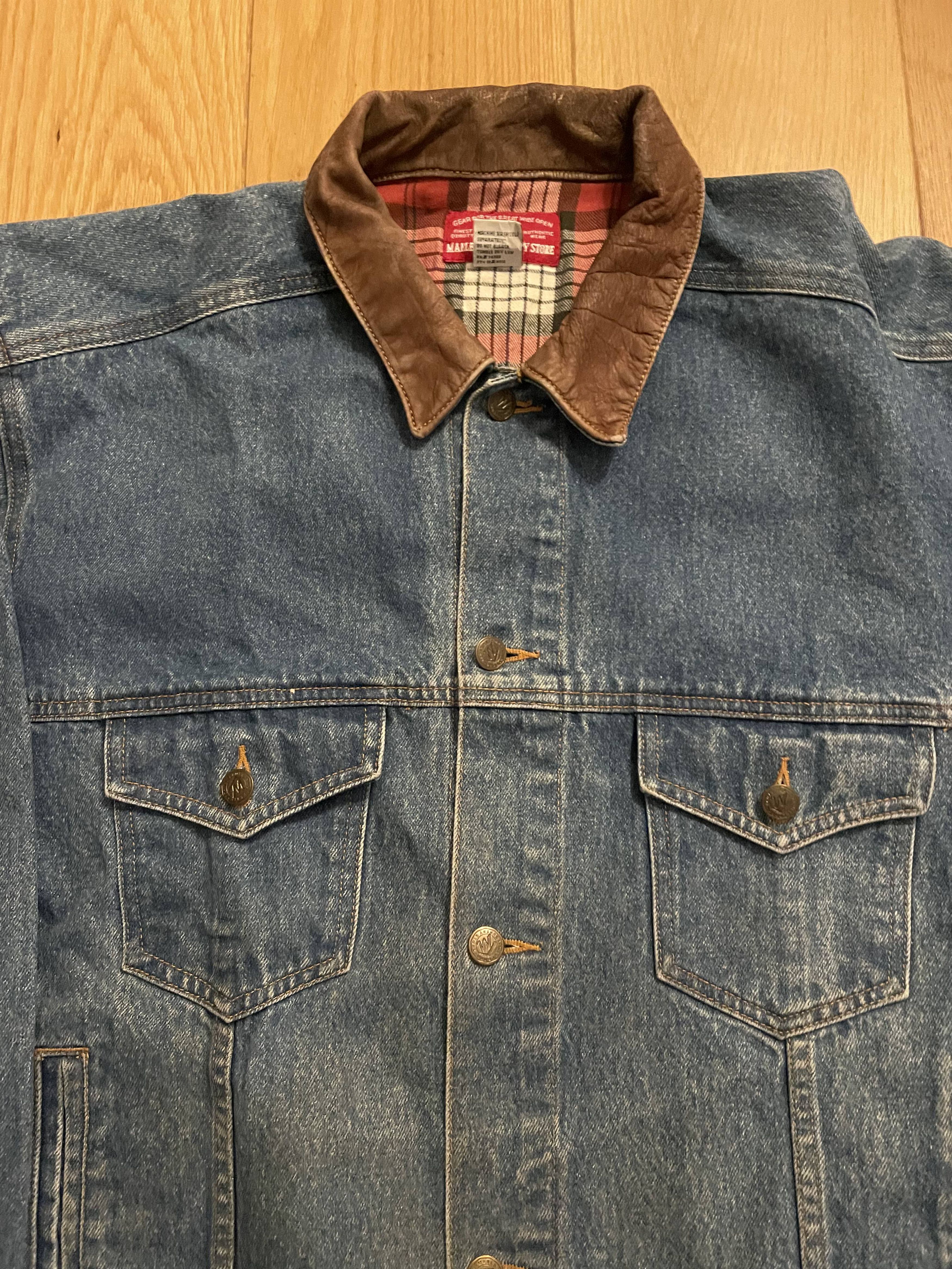 Marlboro Classics Marlboro Classics Denim Jacket Leather Collar Vintage Size US L / EU 52-54 / 3 - 2 Thumbnail