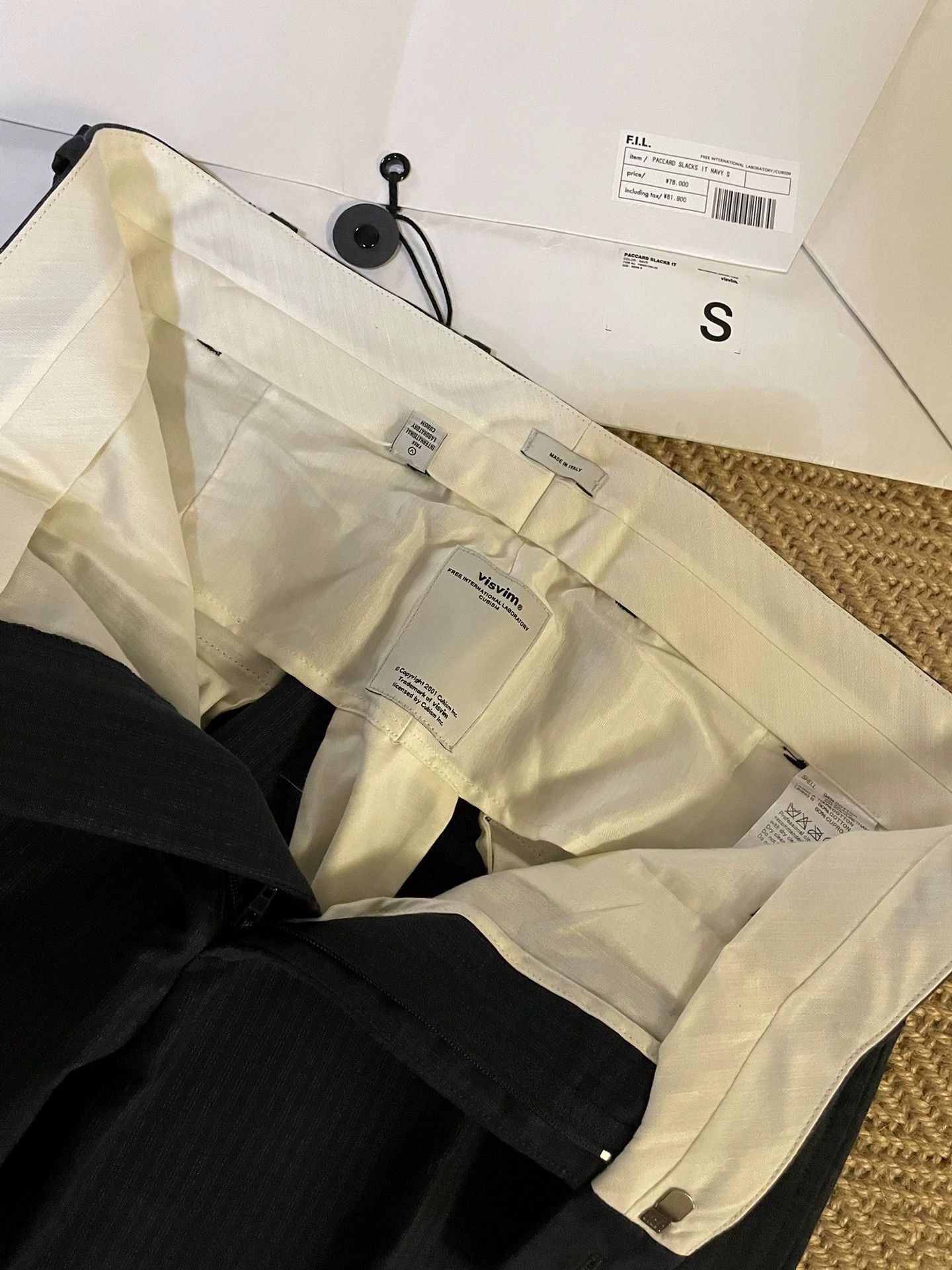 Visvim VISVIM PACCARD SLACKS IT striped cuffed slacks S black new Size US 29 - 5 Thumbnail