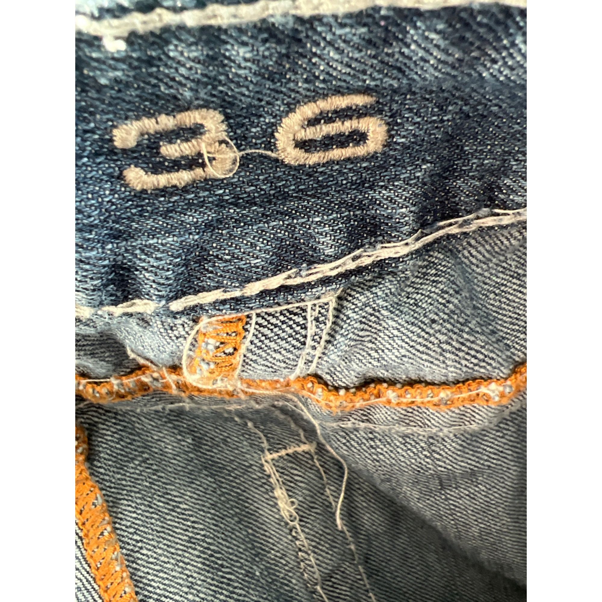 Other Lab of Denim Repeat Jeans Thick Stitching Button Fly Size 36 Size US 36 / EU 52 - 6 Thumbnail