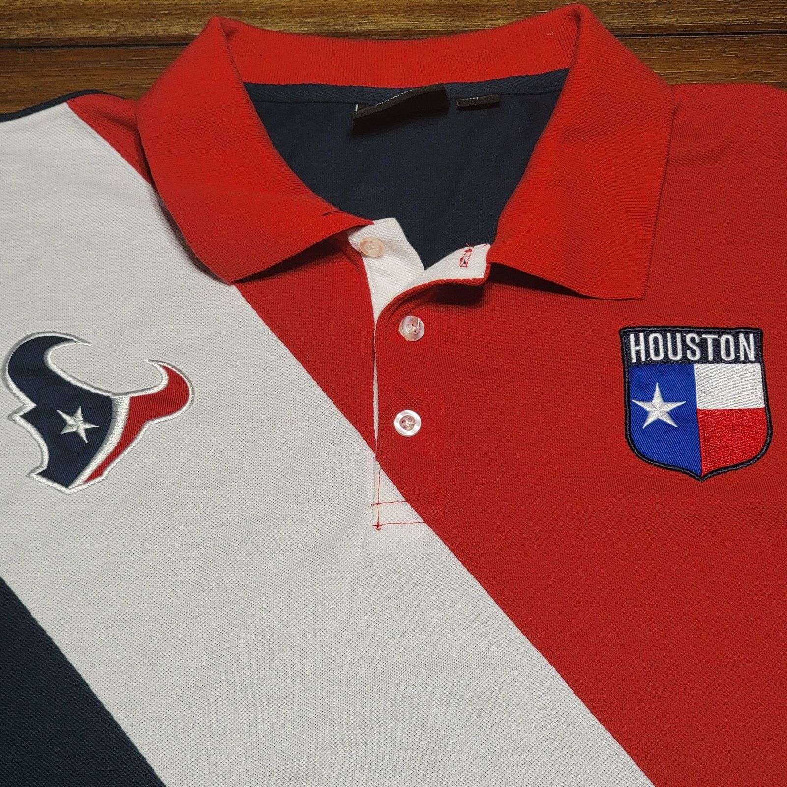 NFL NFL Team Apparel Houston Texans Polo Red White & Blue - XL Size US XL / EU 56 / 4 - 2 Thumbnail