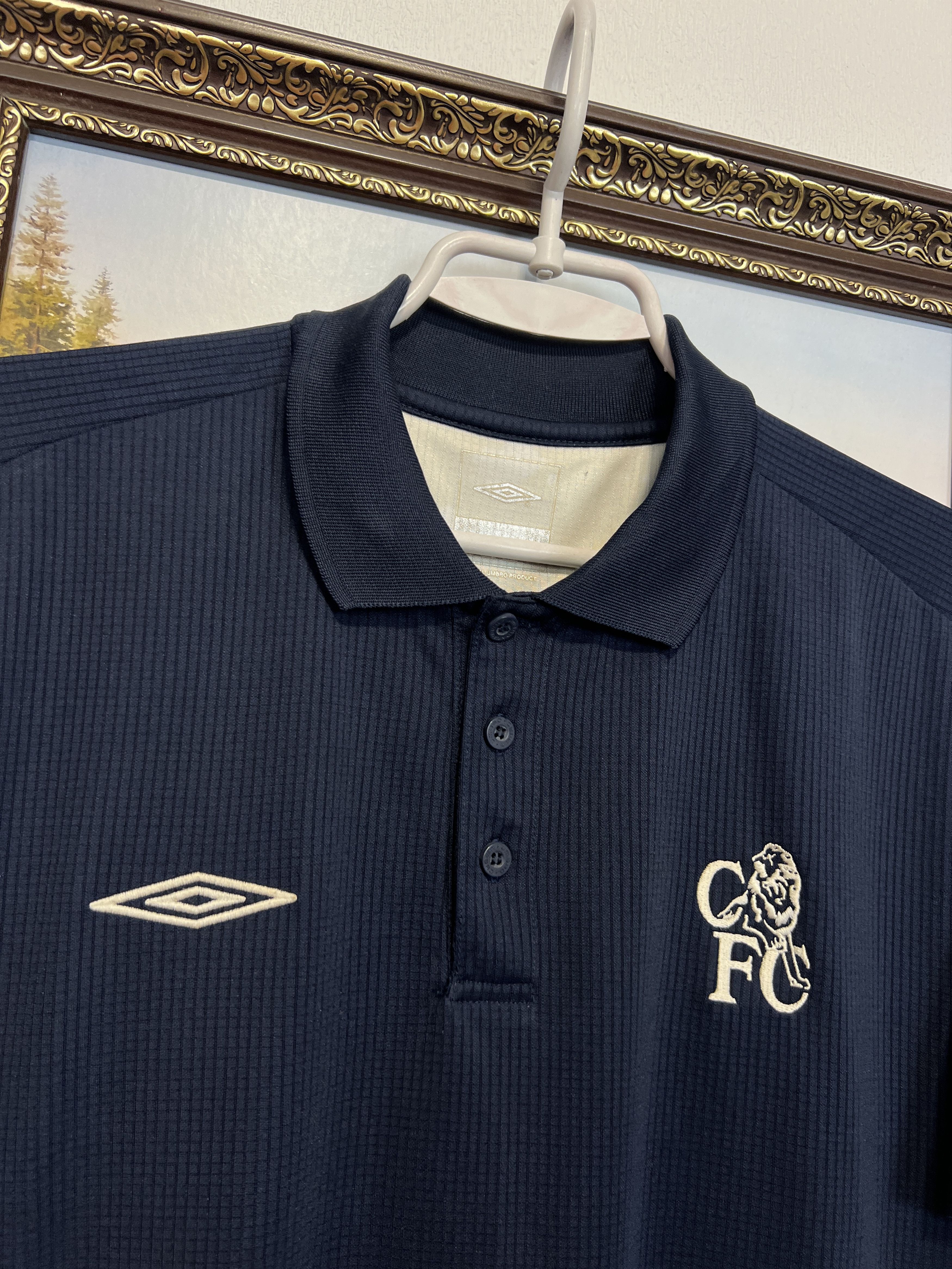 Umbro Vintage 2000's Chelsea Football Train Polo Shirt Jersey Size US M / EU 48-50 / 2 - 3 Thumbnail