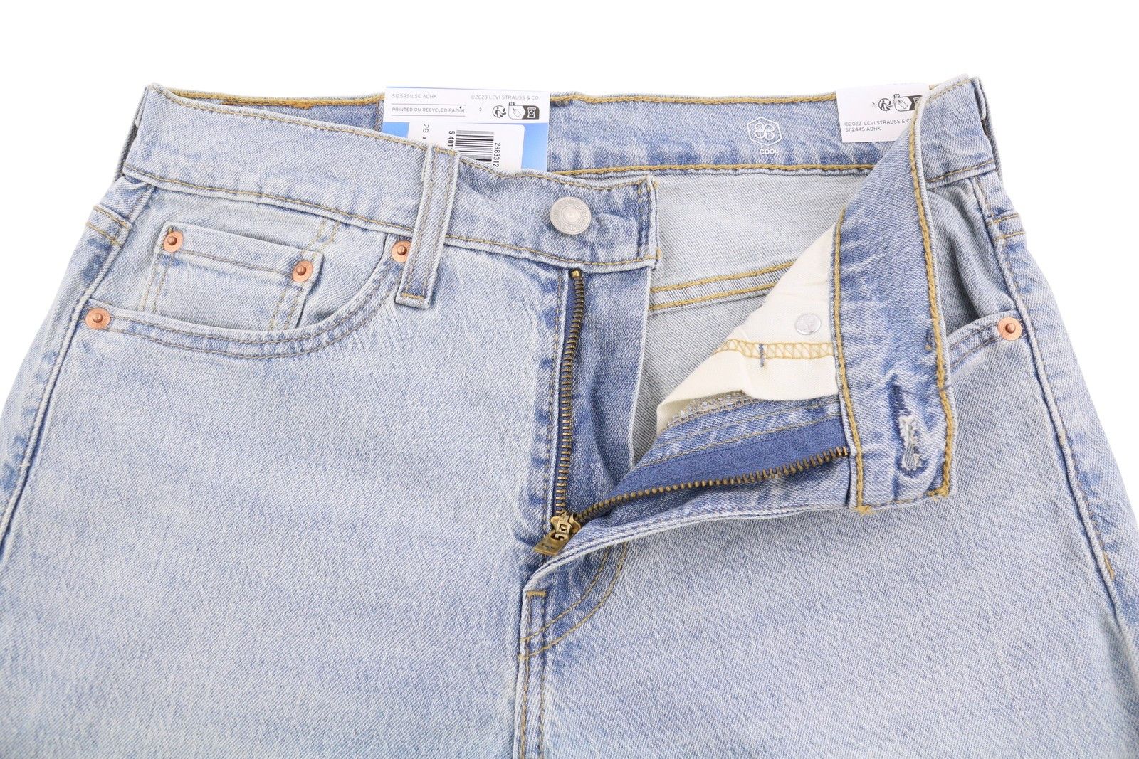 Levi's 512 W28/L30 Slim Taper Faded Blue Jeans 87081 Size US 28 / EU 44 - 4 Thumbnail