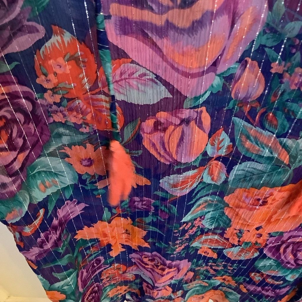 Anthropologie Women's Aratta Floral Dress M Blue purple Orange Size M / US 6-8 / IT 42-44 - 10 Thumbnail