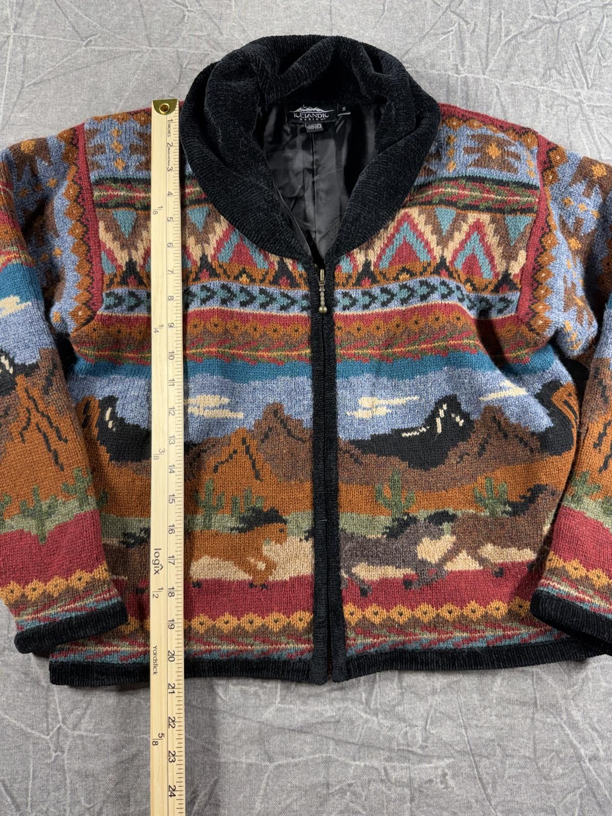 Other Icelandic Sweater Men's S Brown Wool Blend Vintage Full Zip Size US S / EU 44-46 / 1 - 3 Thumbnail