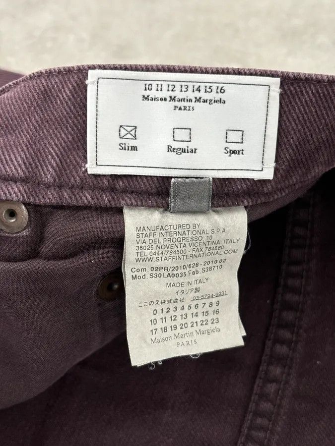 Maison Margiela AW2010 Maison Margiela Dark Purple Slim Plum Jeans Size US 31 - 11 Thumbnail