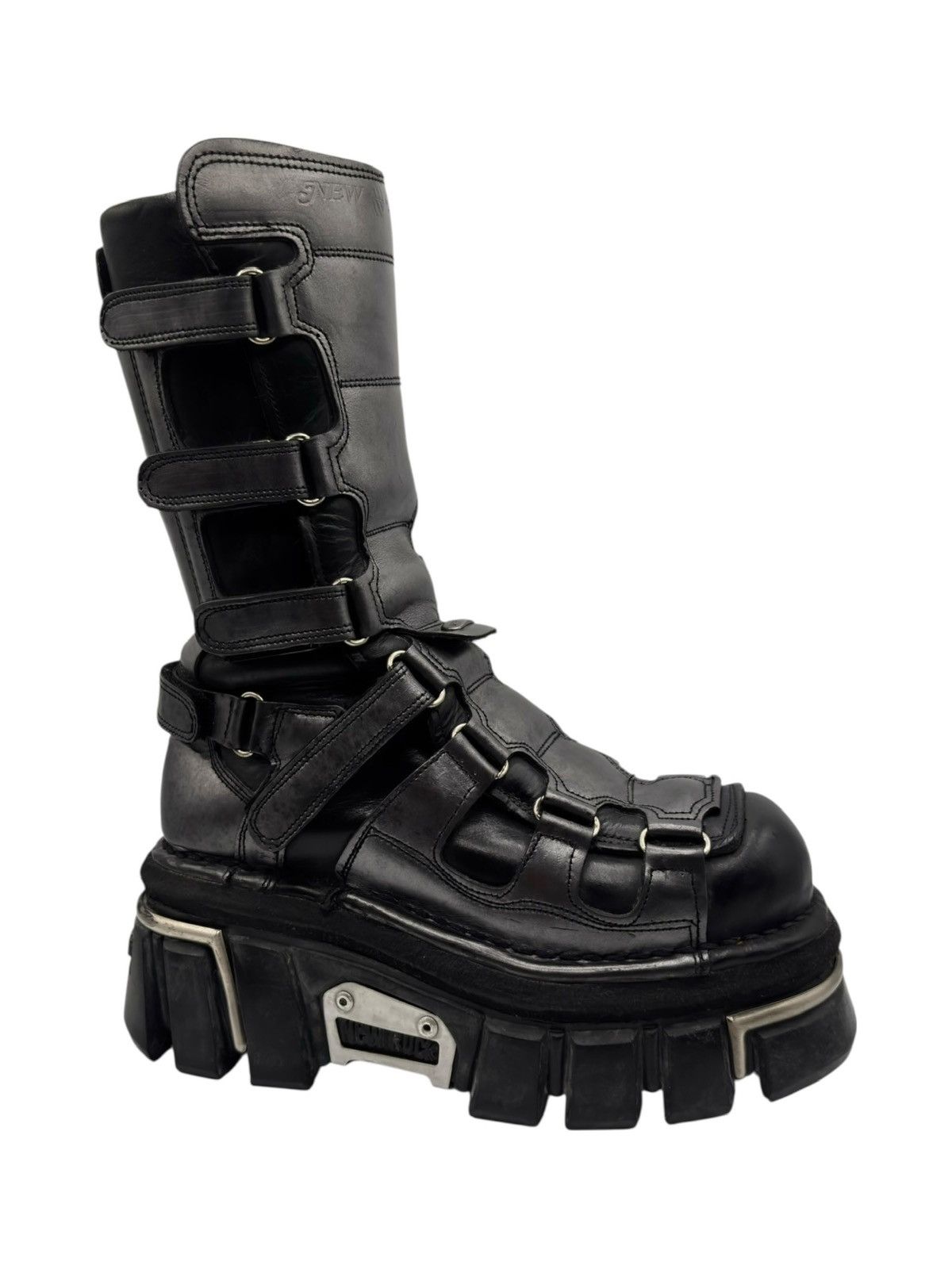 New Rock Vintage New Rock knee high terminator boots grey Size 38 Size US 8 / IT 38 - 7 Thumbnail