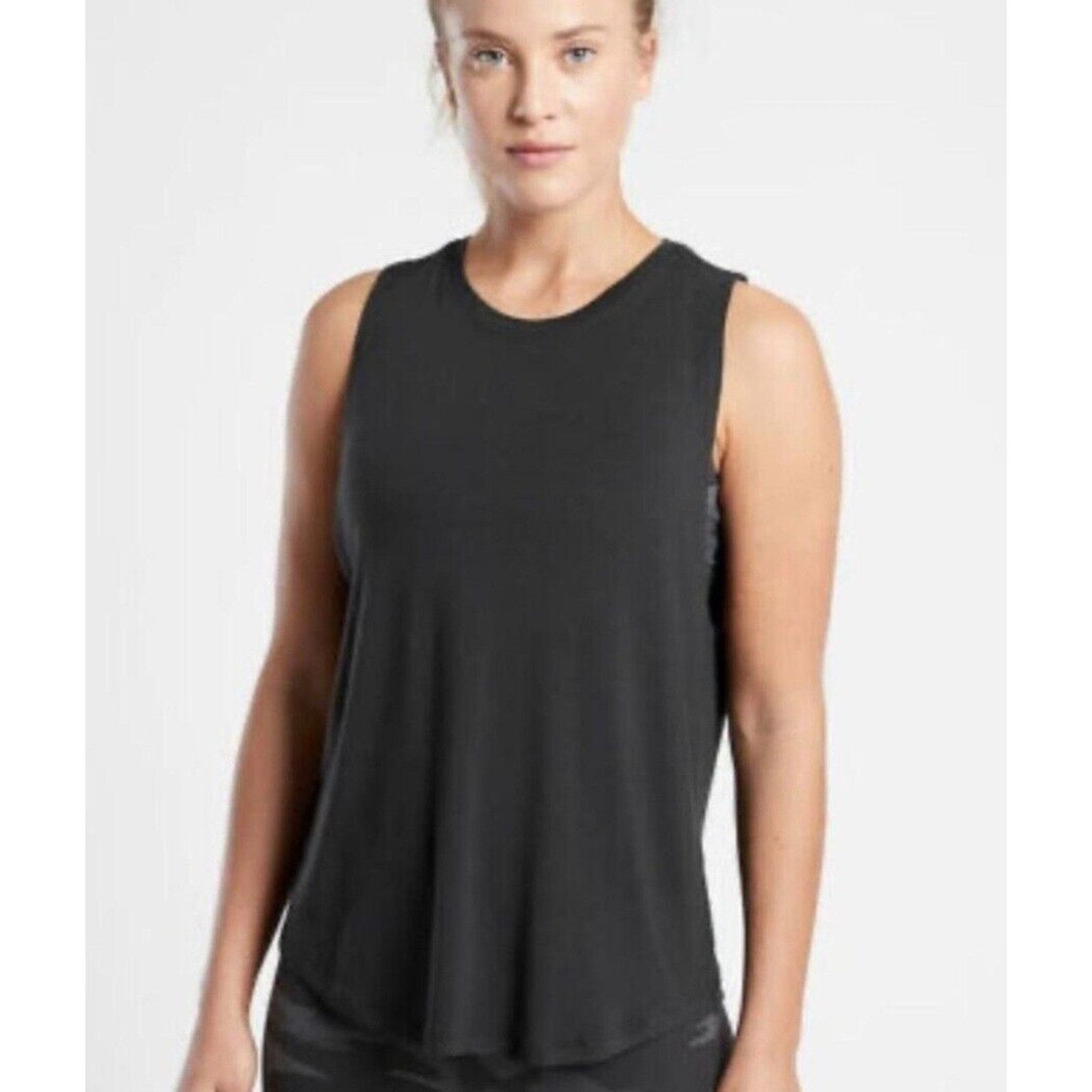 Athleta Athleta Threadlight Layering Tank Top XS Black Sleeveless Size XS / US 0-2 / IT 36-38 - 2 Thumbnail