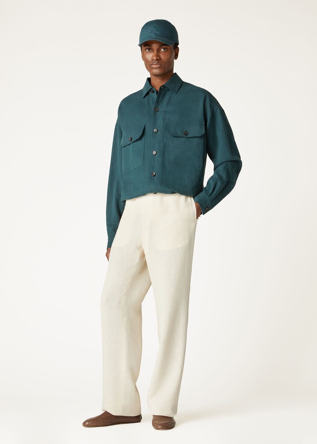 Loro Piana o1w1db10725 FAO7468 Vincenzo Overshirt in Mint Blue Size US S / EU 44-46 / 1 - 2 Thumbnail
