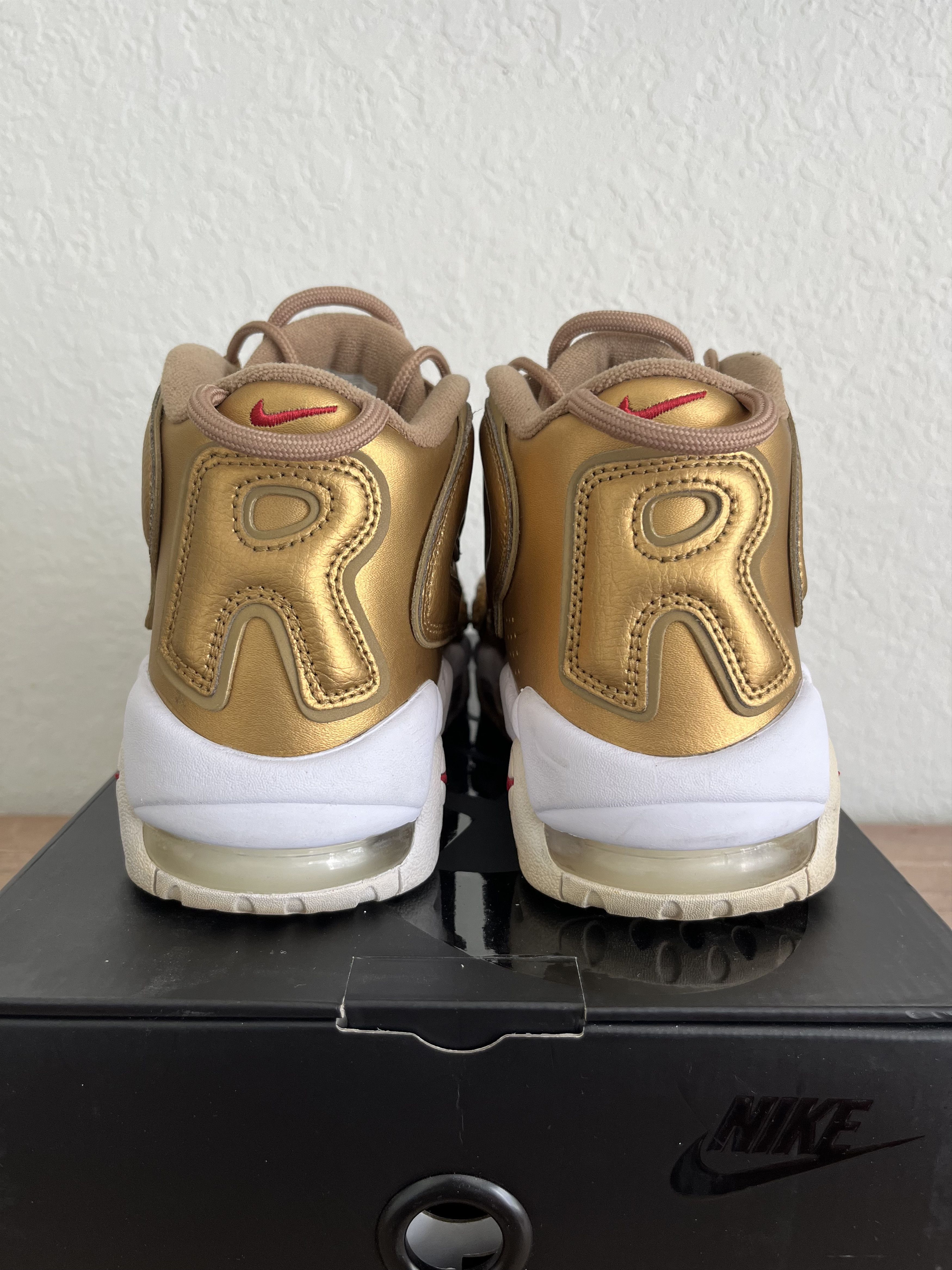 Nike × Supreme Supreme x Air More Uptempo ‘Metallic Gold’ Size US 8 / EU 41 - 7 Thumbnail