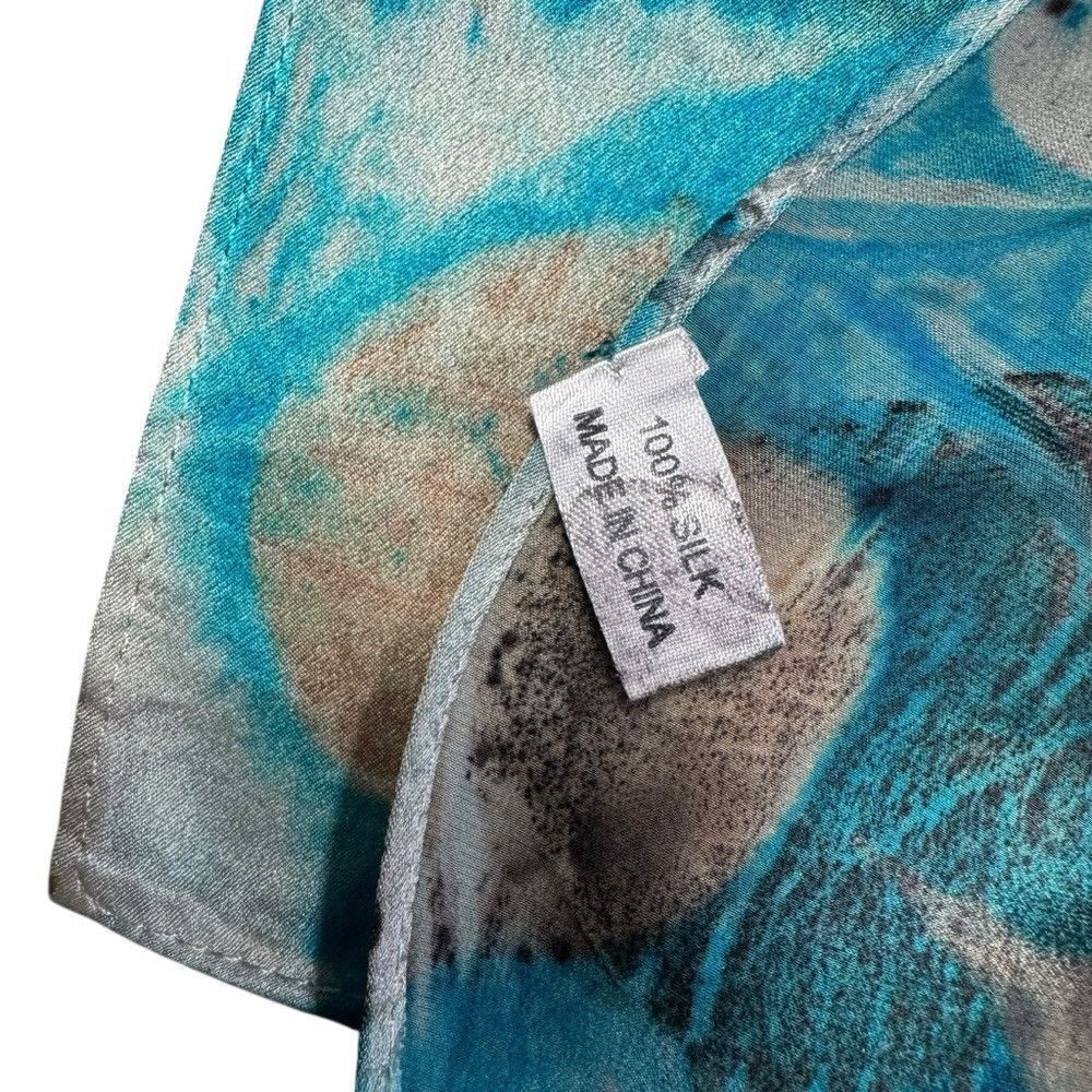 Other New 100% Silk Hand Dyed Leaves Ecoprint Rectangle Scarf 11' Size ONE SIZE - 8 Thumbnail