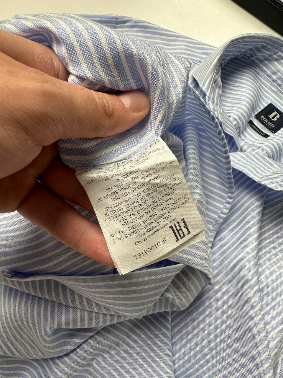 Boggi Boggi Milano Striped 90s OldMoney Vibe Blue Shirt Button Up Size US L / EU 52-54 / 3 - 6 Thumbnail