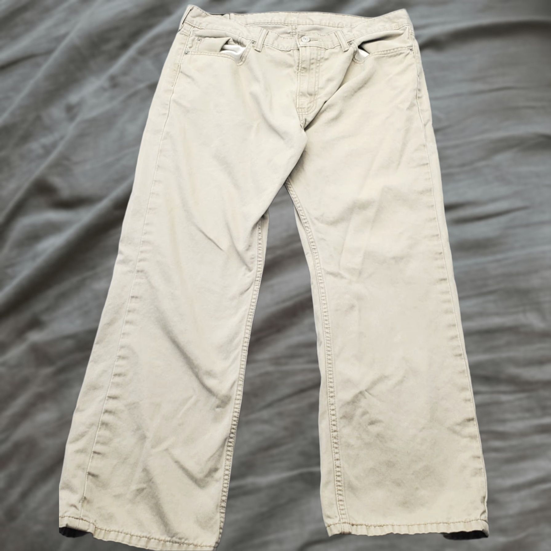 Levi's Levi's 559 Jeans Mens 36x30 Tan Denim Stretch Straight Fit White Tab Streetwear Shirt? Size US 36 / EU 52 - 1 Thumbnail