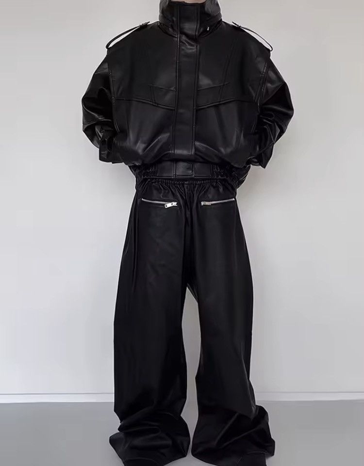Japanese Brand 🏍️ Premium Black PU Leather Biker Jacket – Moto Core 2026 Size US L / EU 52-54 / 3 - 7 Thumbnail