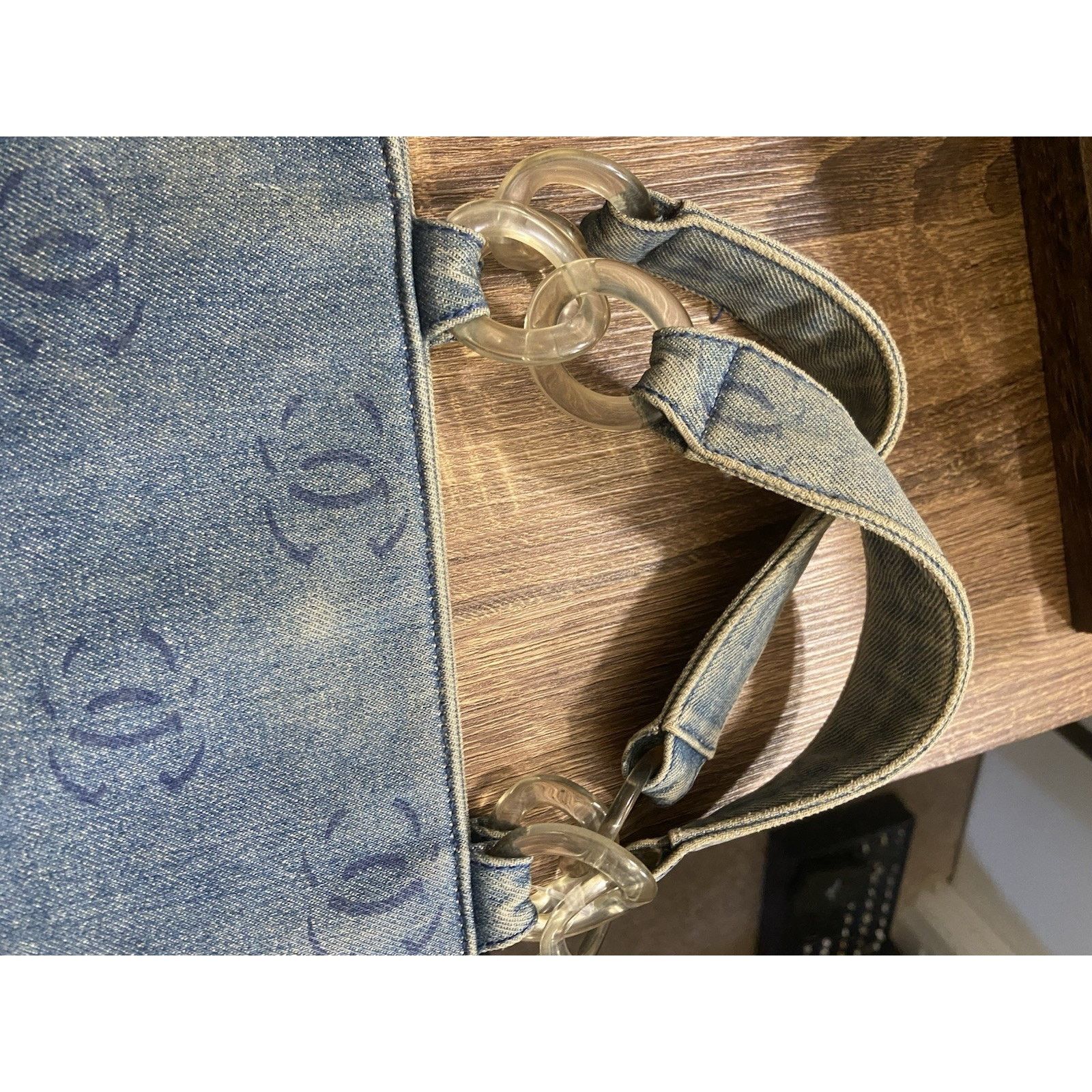 Chanel Chanel ‘02 cruise line large denim blue hand tote bag Size ONE SIZE - 13 Thumbnail