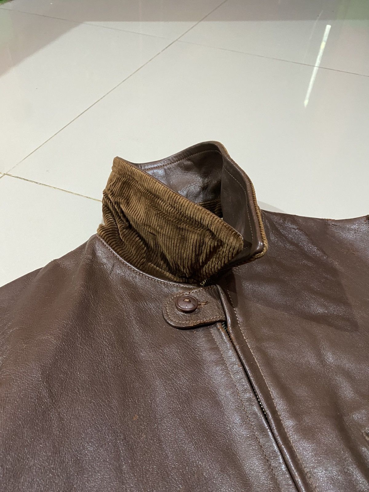 The Real McCoy's Rare Vintage 30s Joe McCoy Horeside Leather Sports Jacket Size US L / EU 52-54 / 3 - 14 Thumbnail