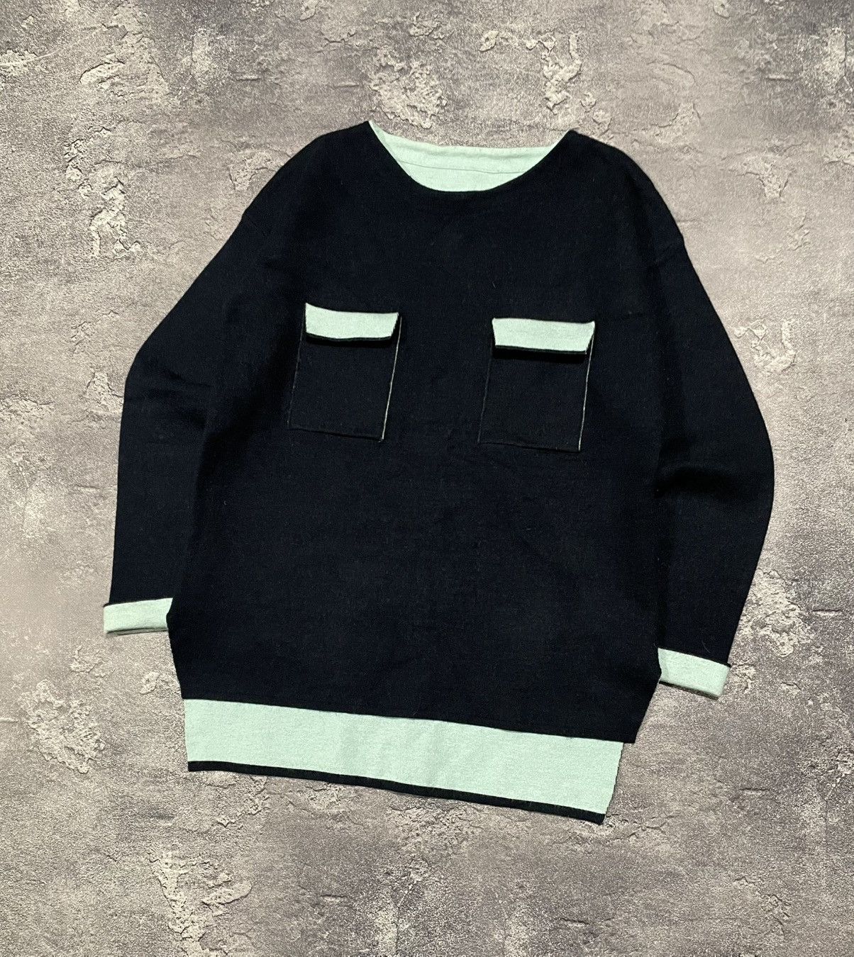 Celine × Vintage Vintage Celine Modele Depose Lana Wool Pocket Sweater Rare Size XS / US 0-2 / IT 36-38 - 2 Thumbnail