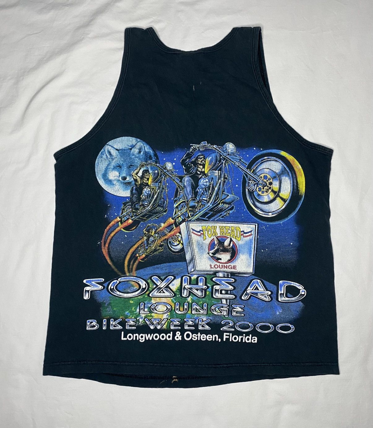 Anvil Bike Week 2000 Fox Head Lounge Florida Tank Top Black M Size US M / EU 48-50 / 2 - 1 Thumbnail