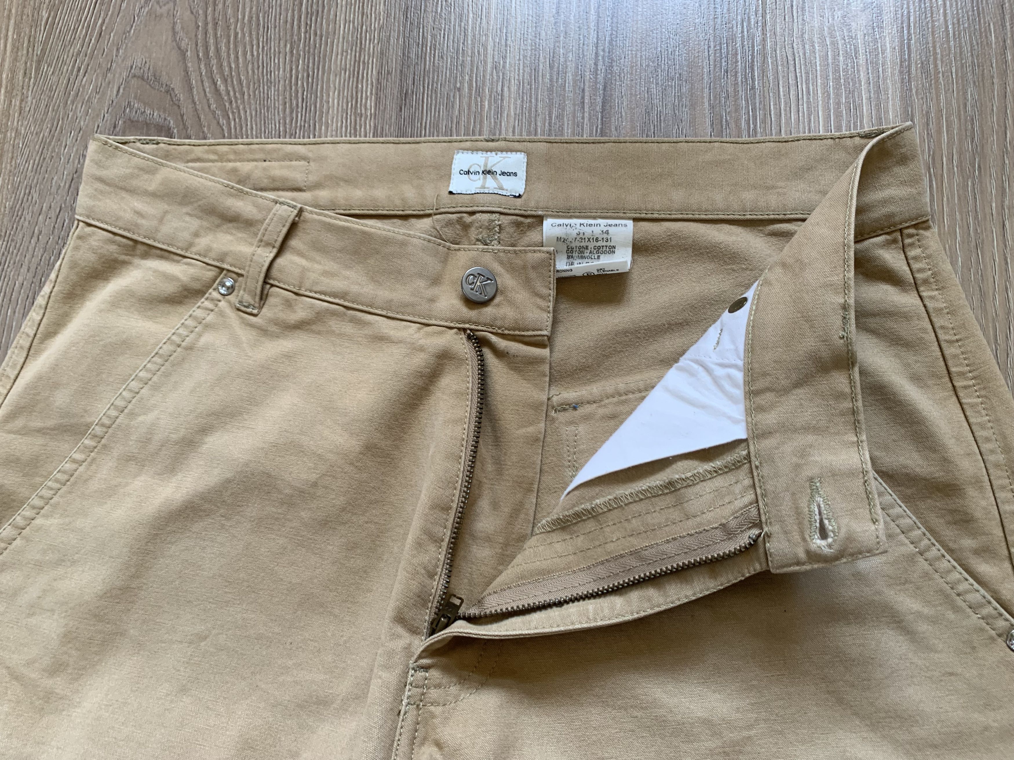 Calvin Klein × Vintage Vintage Calvin Klein Beige Pants Size US 31 - 5 Thumbnail