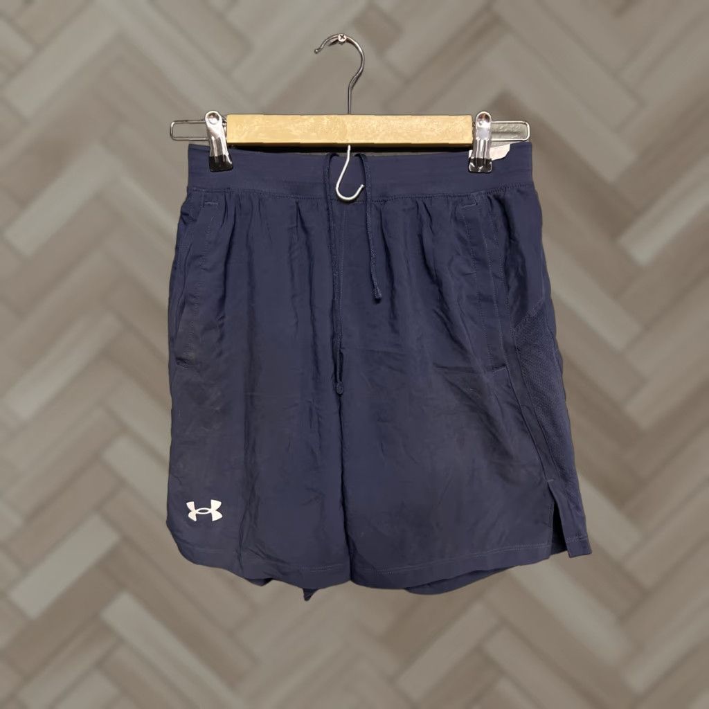 Under Armour Under Armour Men's Run 7" Shorts Blue Small Athletic Reflective Regular Inseam 7" Training Activewear Short Size US 29 - 1 Thumbnail