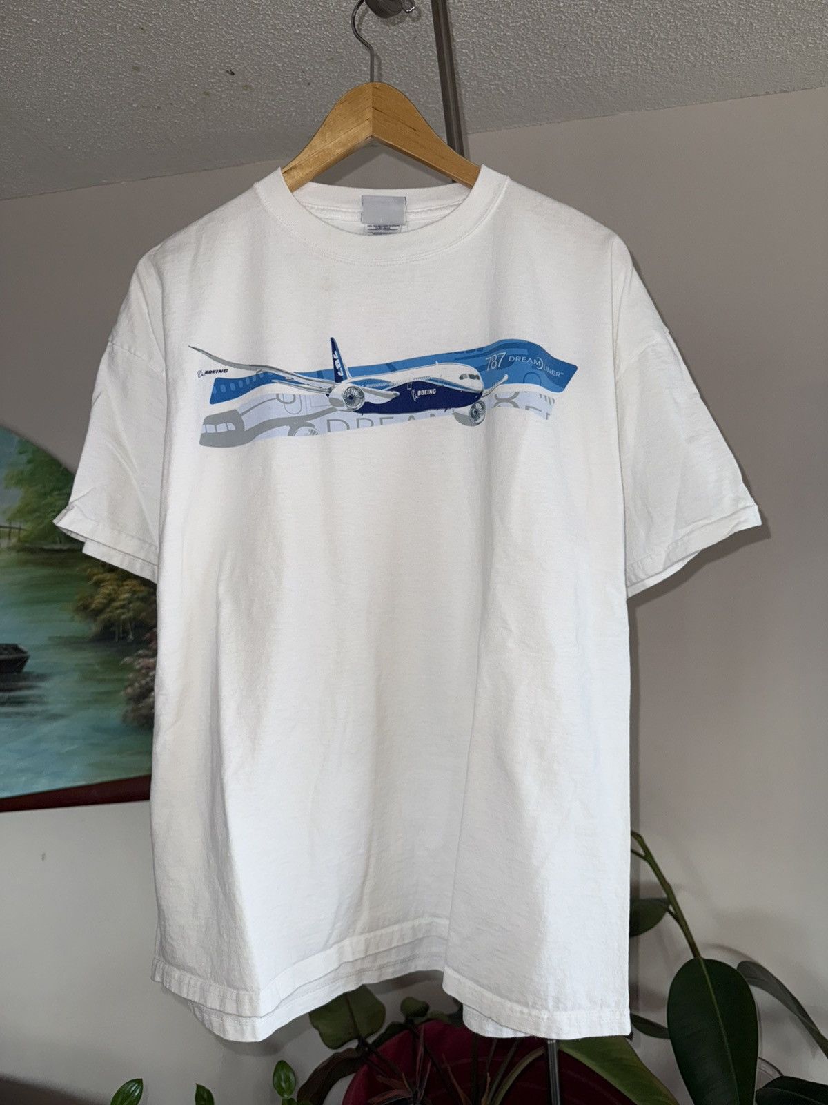 Vintage Vintage Boeing 787 Tee Size US XL / EU 56 / 4 - 1 Thumbnail