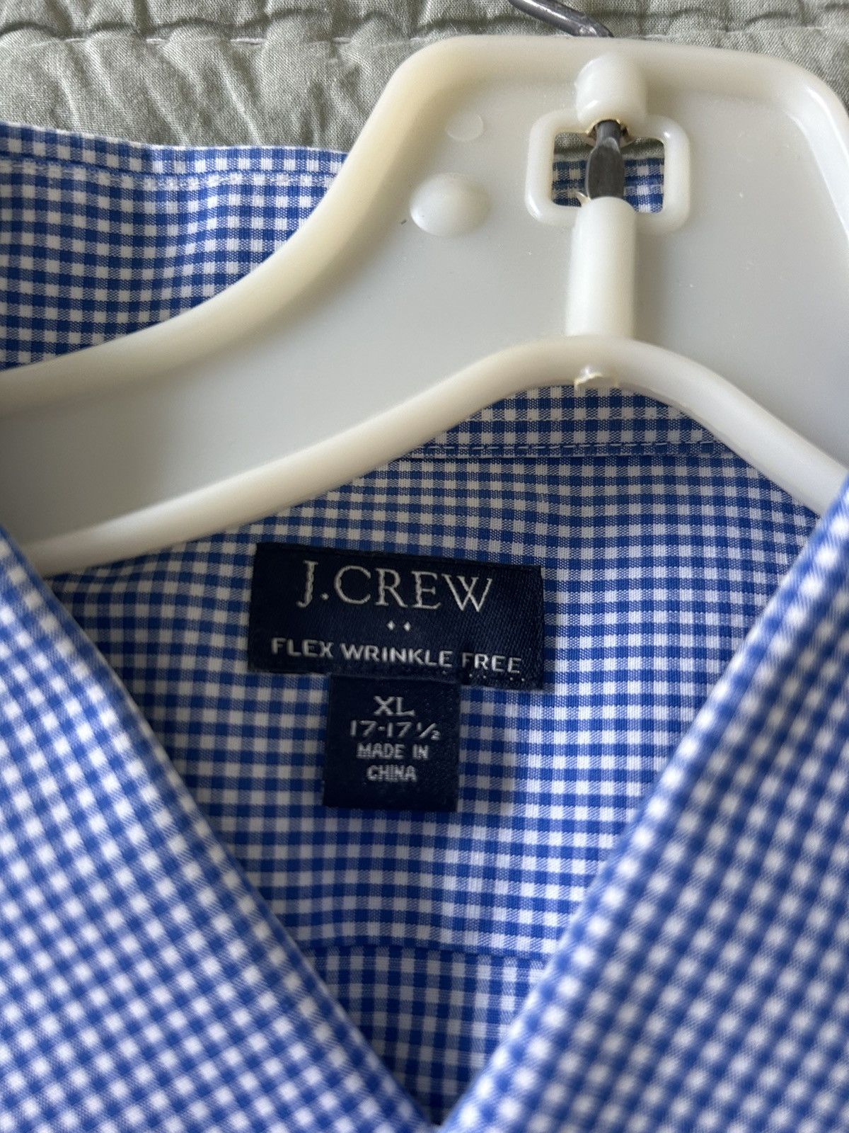 J.Crew J crew XL Slim 17-17.5 blue checkered button down Size US XL / EU 56 / 4 - 2 Thumbnail