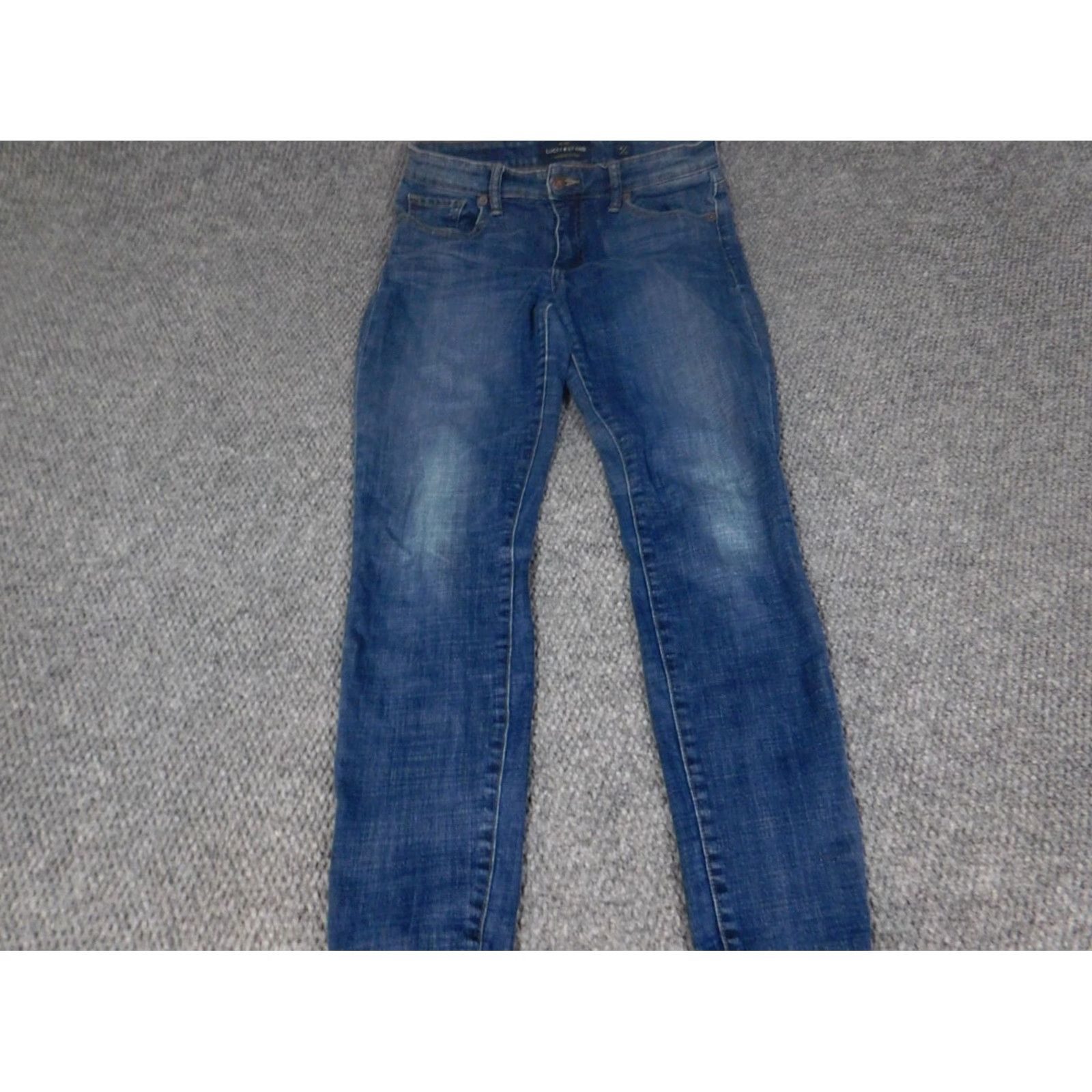 Lucky Brand Lucky Brand Jeans Womens 4 Blue Skinny Ava Denim Stretch Classic Regular Inseam 28in Zipper Button Fly Womens Jeans Size 27" / US 4 / IT 40 - 7 Thumbnail