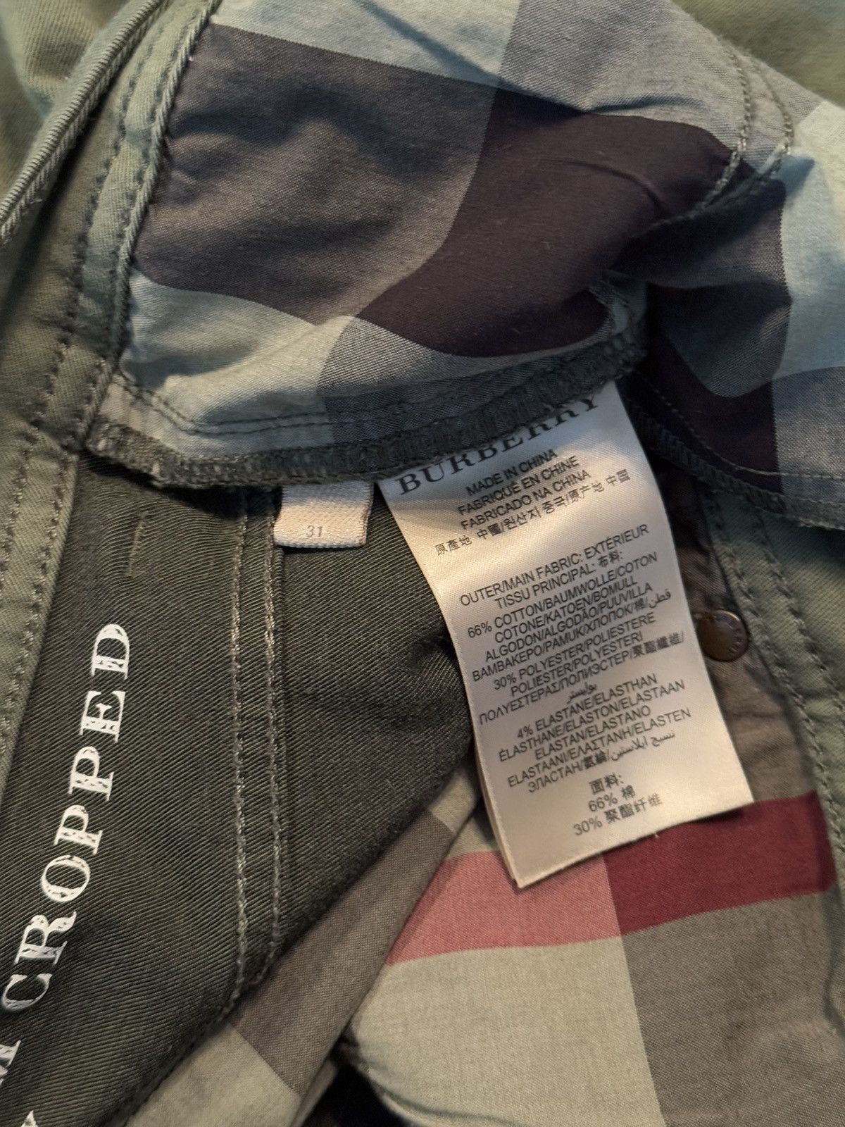 Burberry × Designer Burberry khaki chinos pants Size 27" / US 4 / IT 40 - 9 Thumbnail