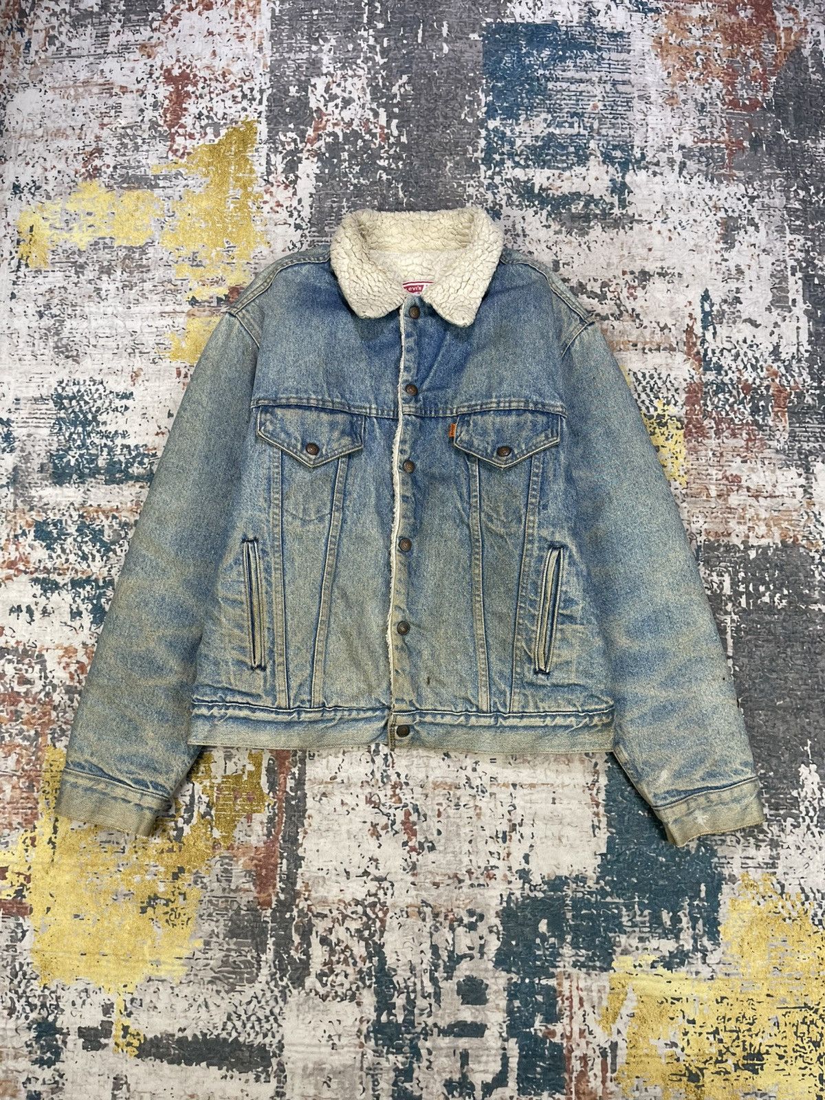 Levi's Vtg 70s Levis Sherpa Trucker Jacket Size US L / EU 52-54 / 3 - 7 Thumbnail
