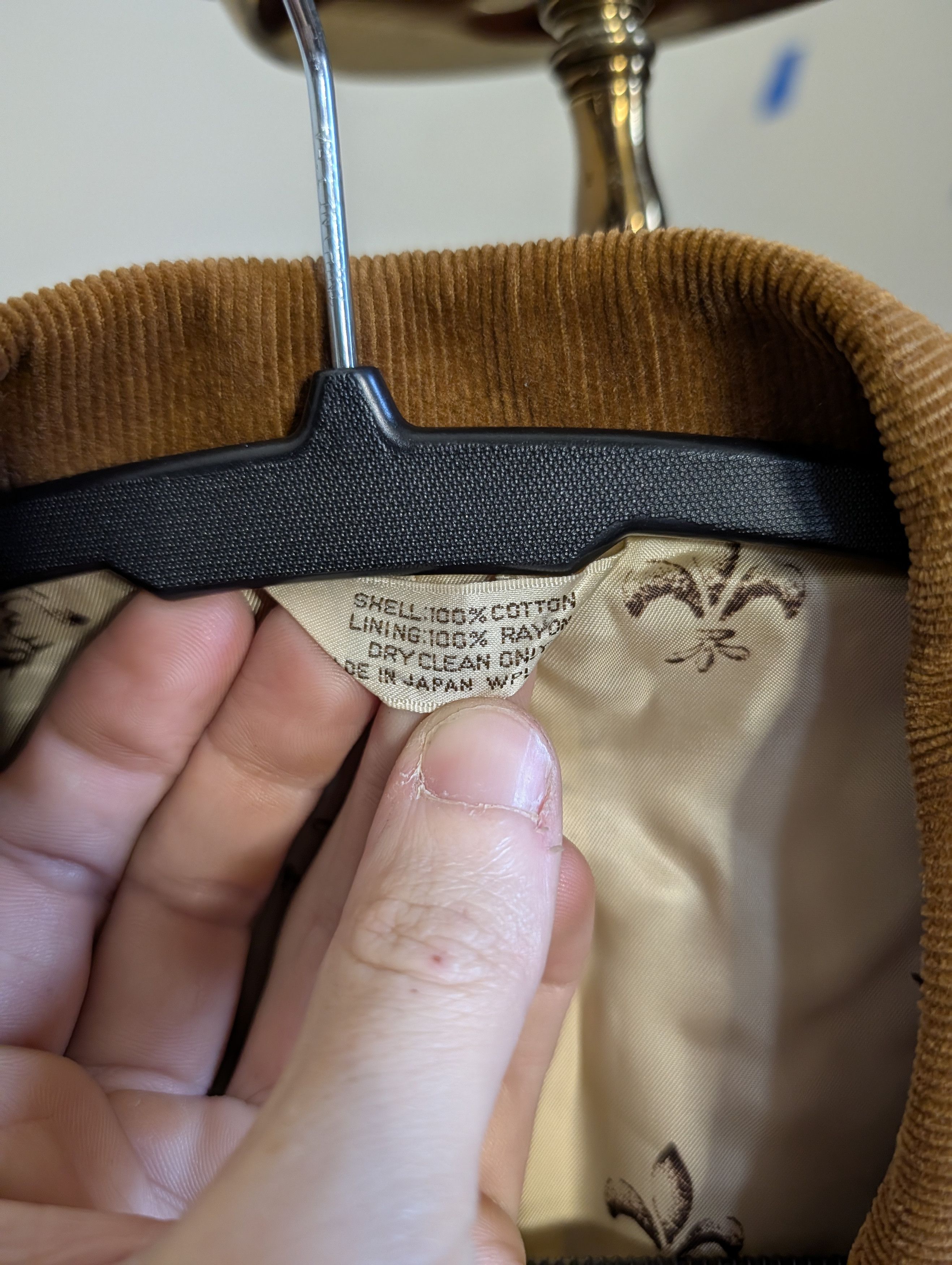 Japanese Brand KENTFIELD vtg corduroy elbow patch suede jacket fleur de lis Size 42R - 12 Thumbnail
