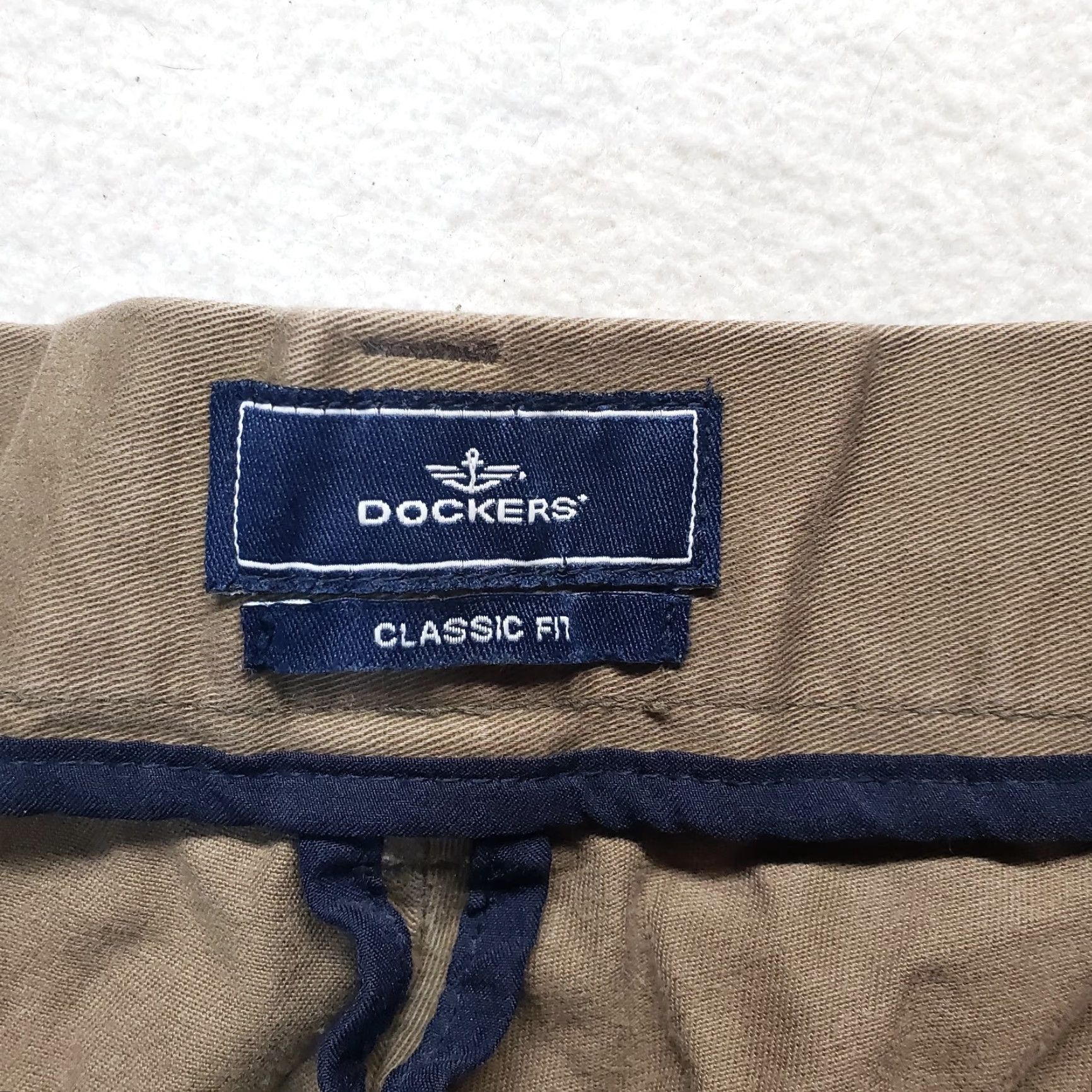 Dockers VINTAGE Dockers Men’s Brown Chino Pants Classic Fit Straight Flat Front Dress Trousers Size 40 Size US 40 / EU 56 - 2 Thumbnail