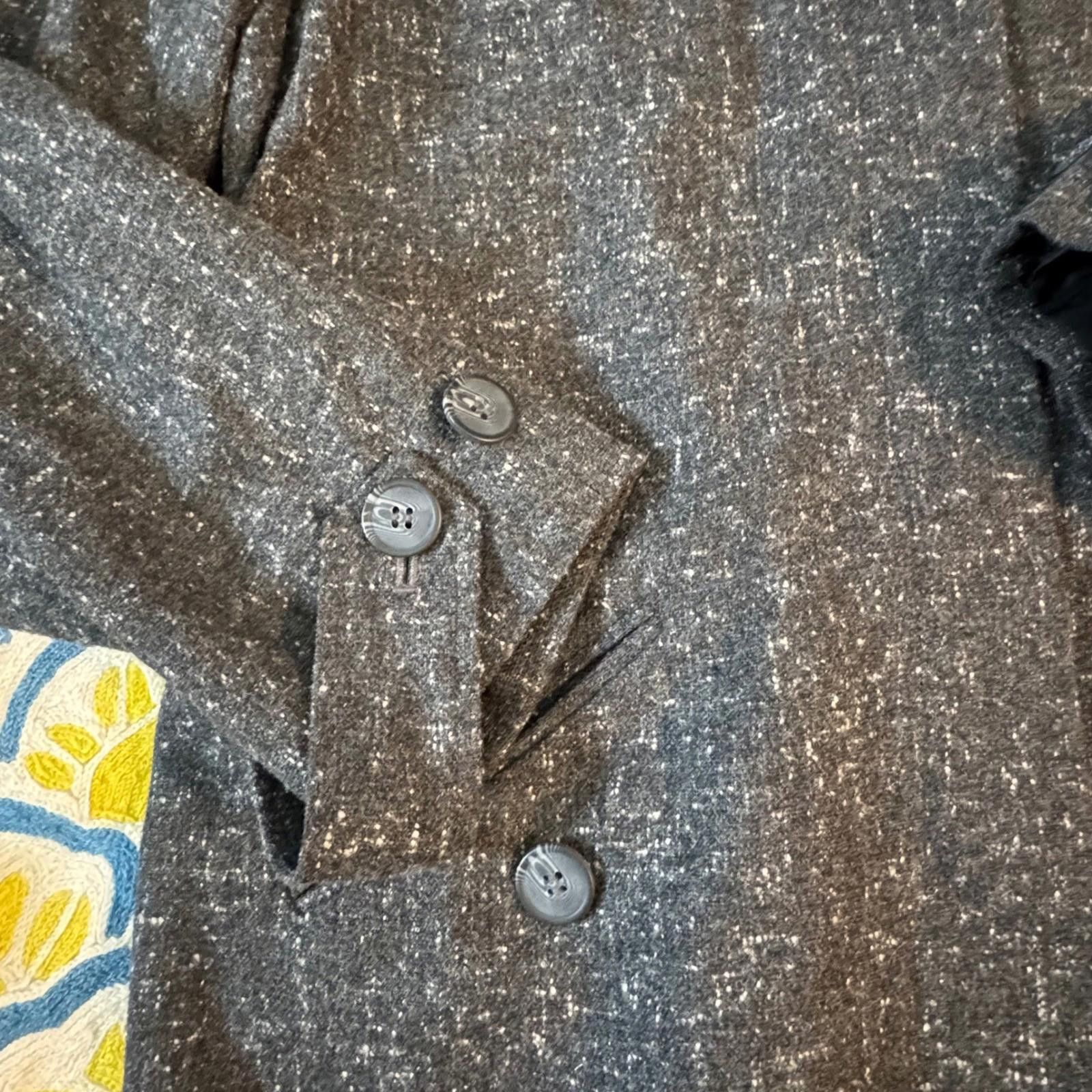 Ann Taylor Vintage Ann Taylor Tweed Coat Gray Button Front Size Large Size L / US 10 / IT 46 - 8 Thumbnail