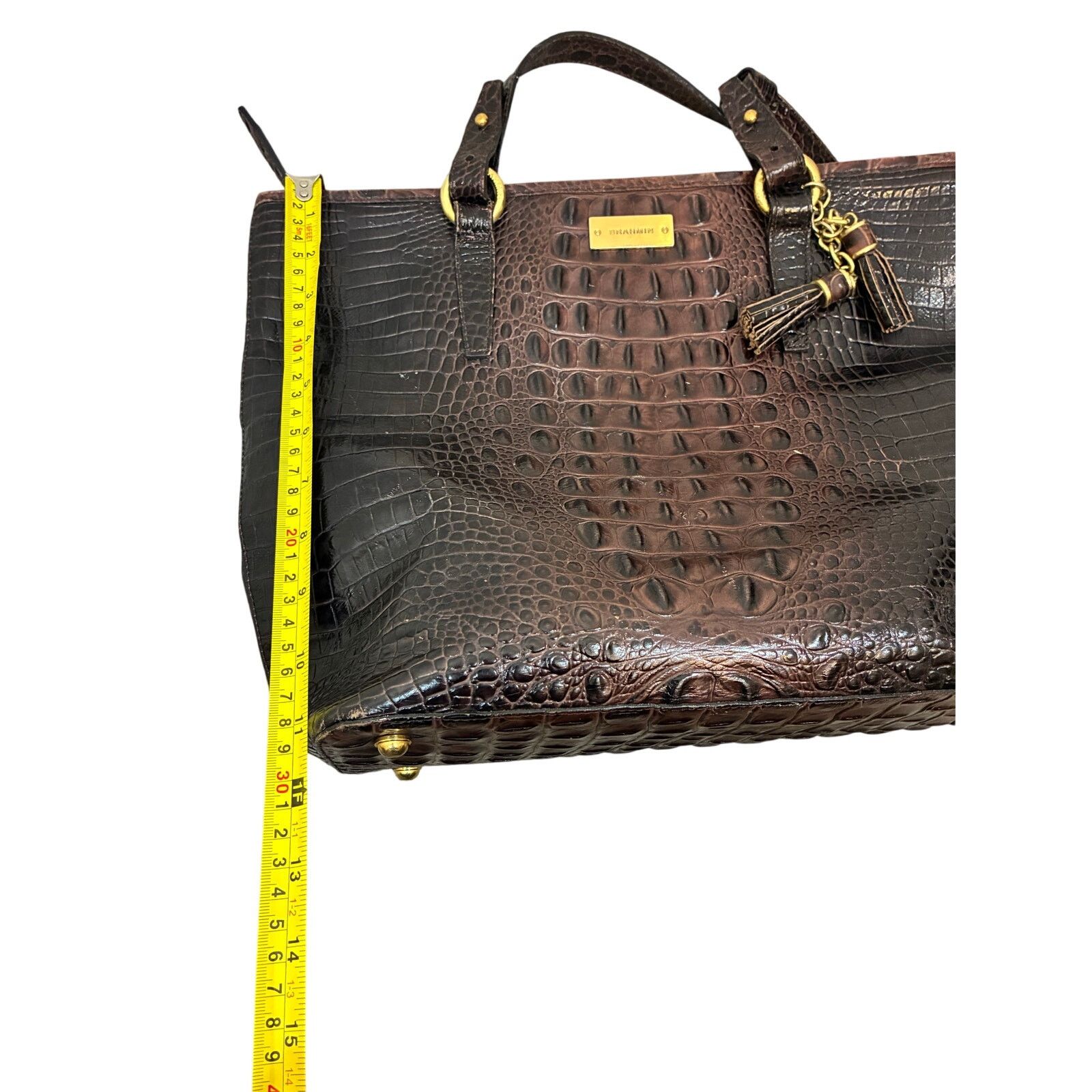 BRAHMIN Brahmin Coquette Pecan Melbourne Leather Asher Tote Bag EUC Size ONE SIZE - 3 Thumbnail