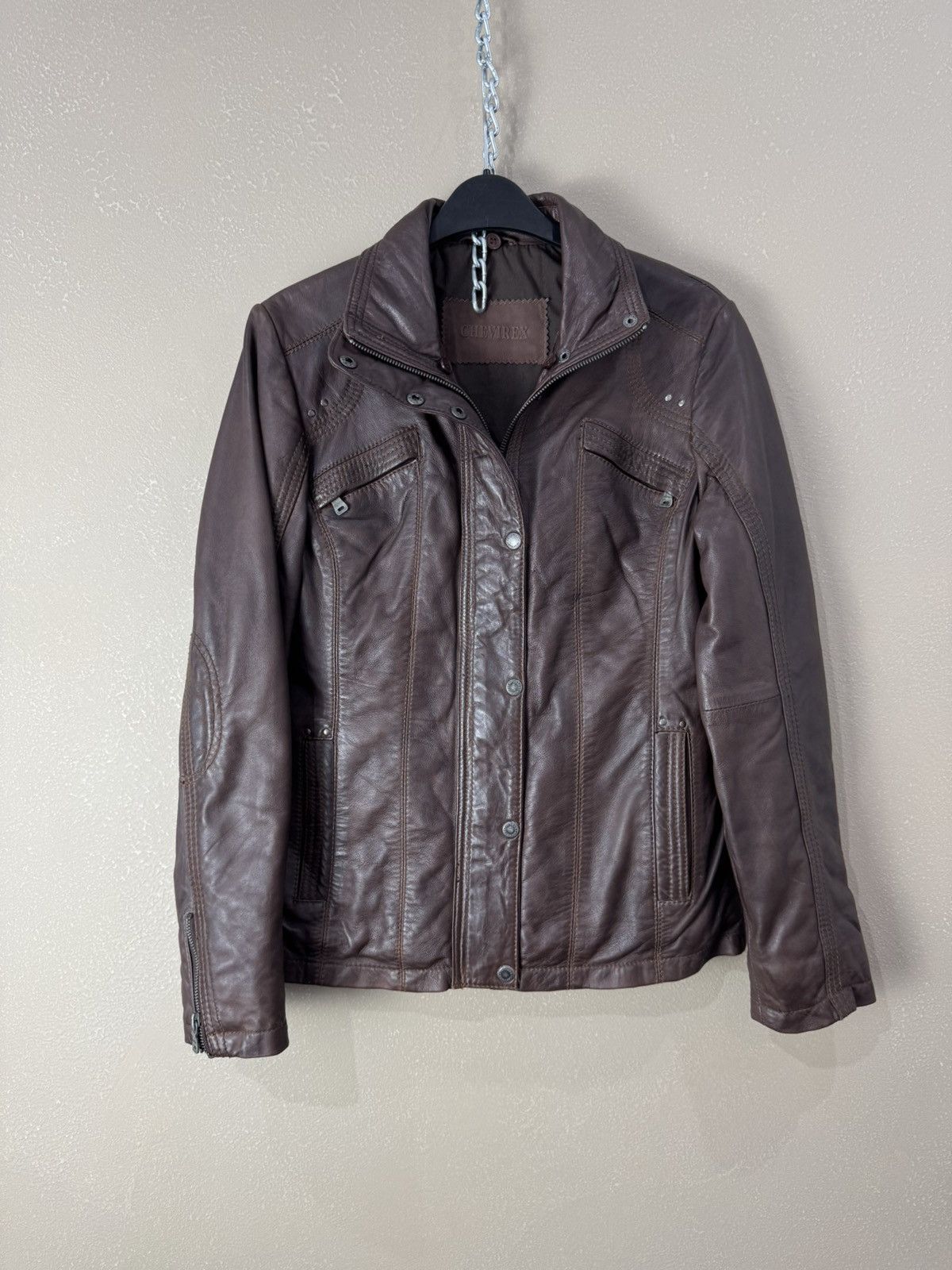 Genuine Leather Vtg Chevirex pilot leather bomber jacket brown Size S / US 4 / IT 40 - 1 Thumbnail